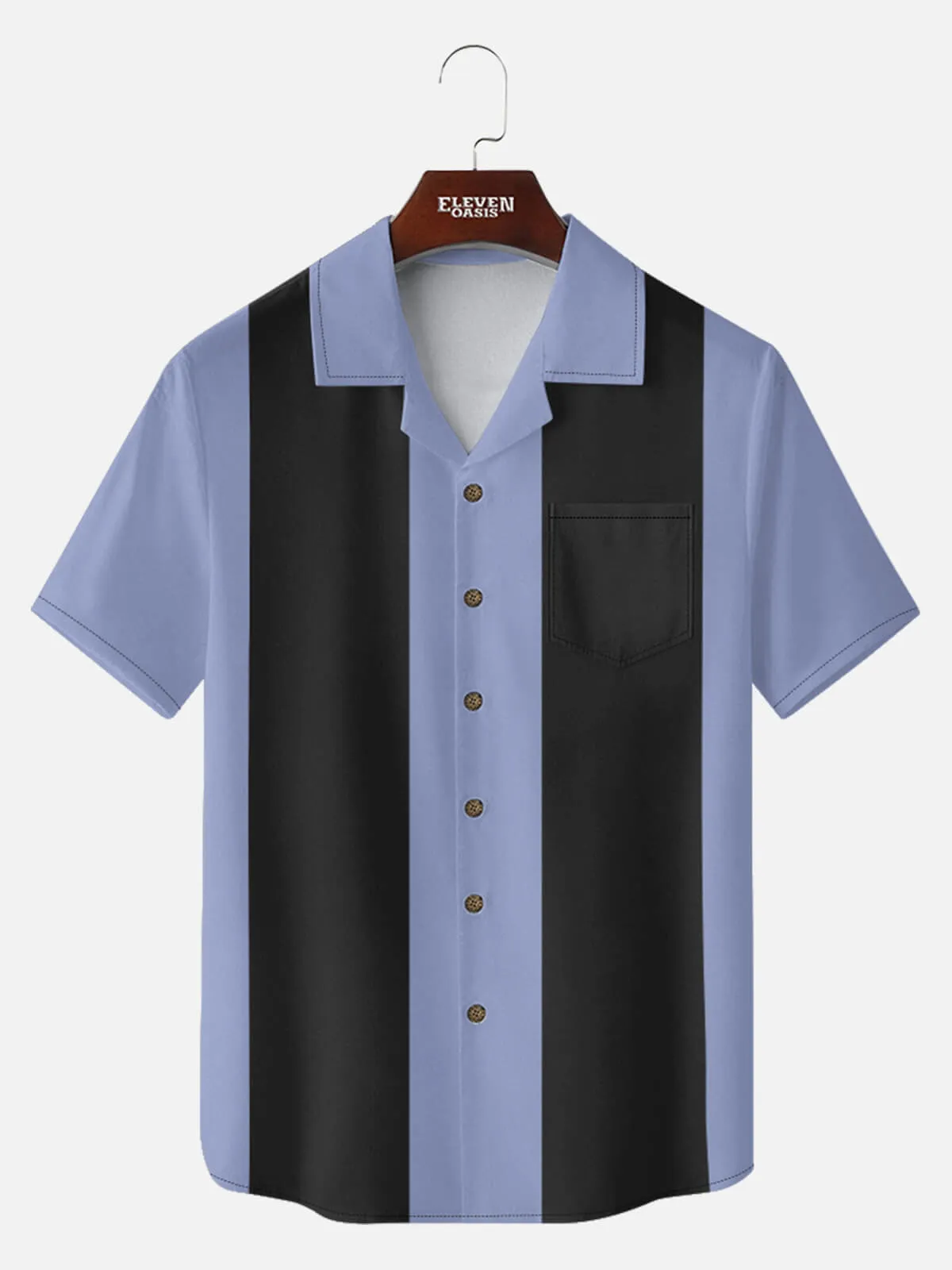 Men's Retro Clean Panel Short Sleeve Shirt sold by Eleven Oasis product image thumbnail 4