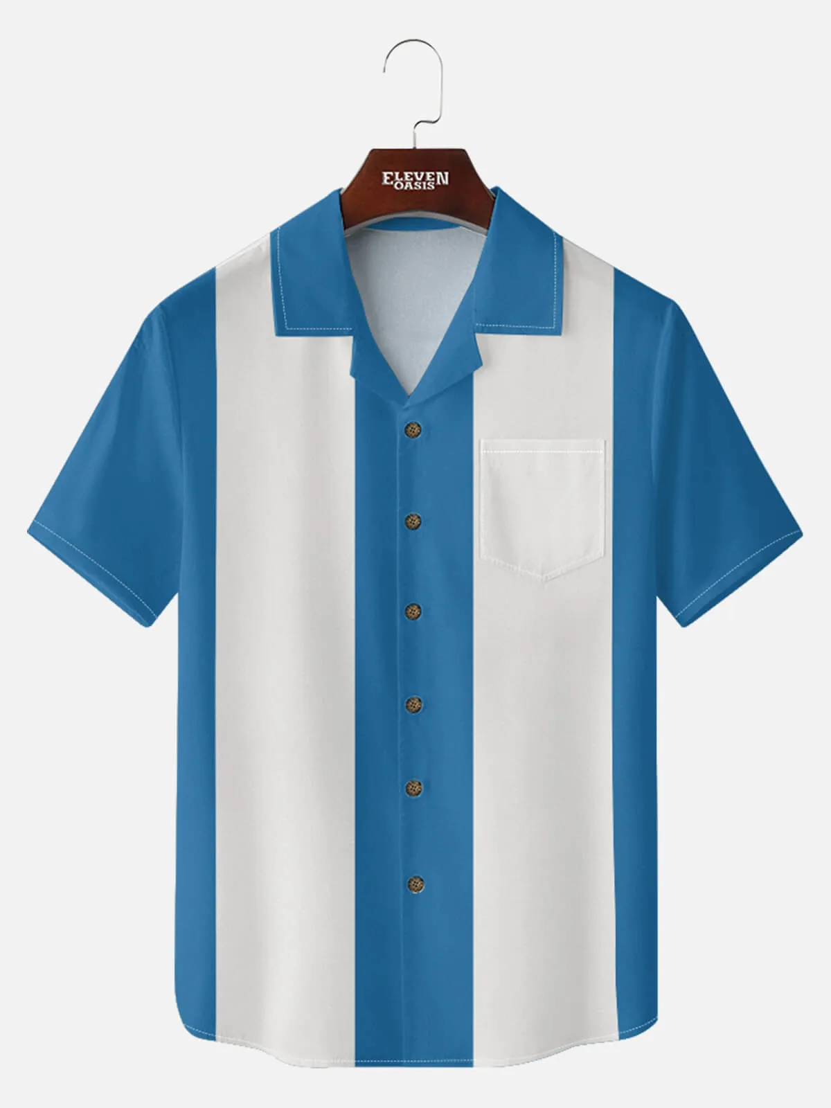 Men's Retro Clean Panel Short Sleeve Shirt sold by Eleven Oasis product image thumbnail 2
