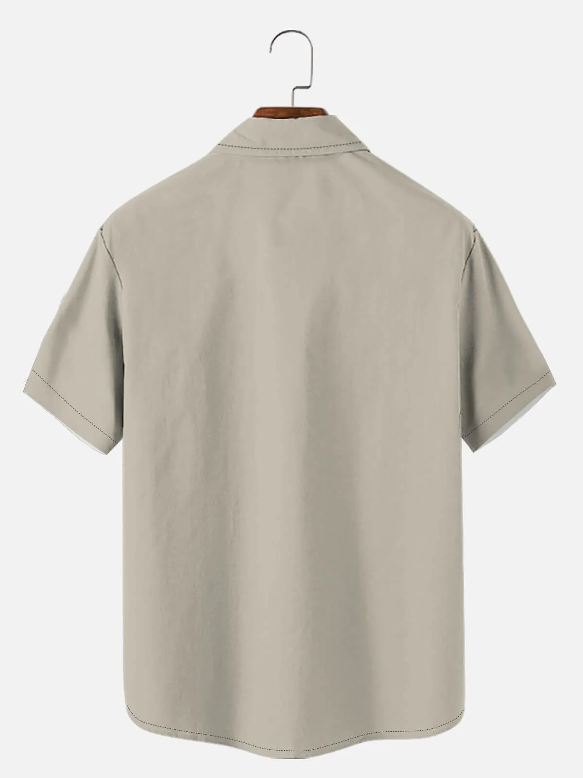 Men's Retro Argyle Panel Short Sleeve Shirt sold by Eleven Oasis product image thumbnail 5