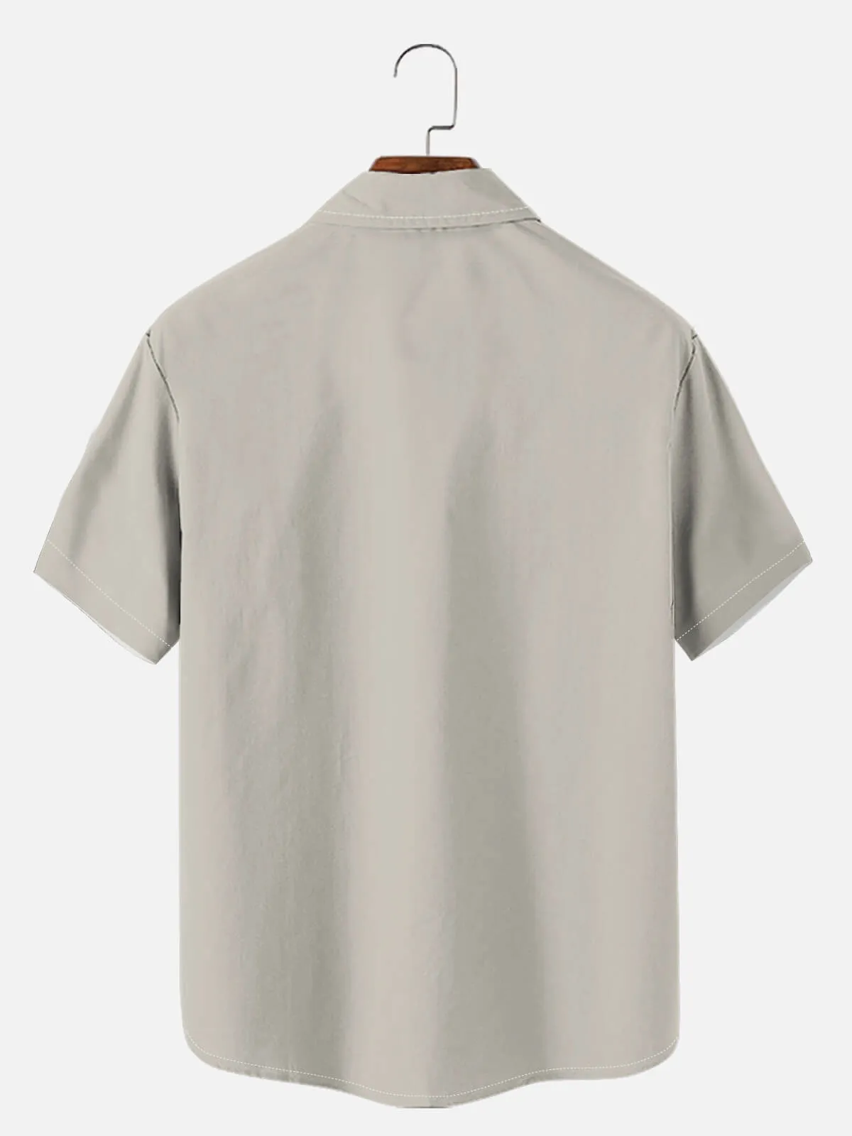 Men's Retro Argyle Panel Short Sleeve Shirt sold by Eleven Oasis product image thumbnail 4
