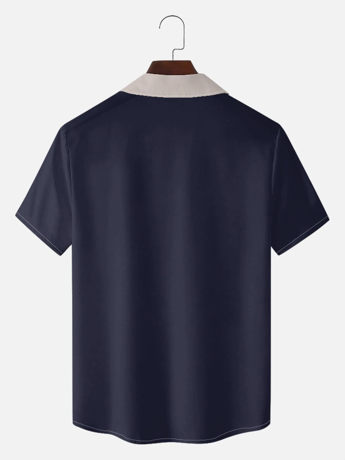 Tall Men's Retro Bold Colorblock Panel Short Sleeve Shirt sold by Eleven Oasis product image thumbnail 5