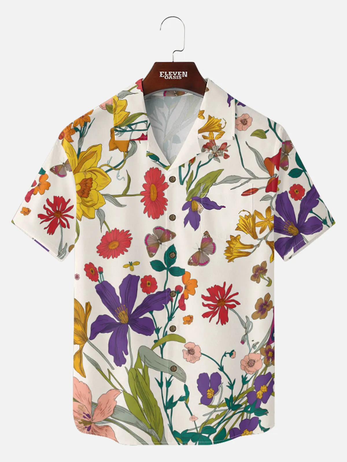 Tall Men's Botanical Garden Short Sleeve Shirt sold by Eleven Oasis