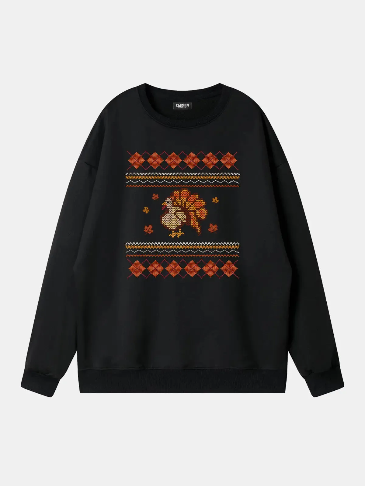 Thanksgiving Turkey Pattern Sweatshirt sold by Eleven Oasis