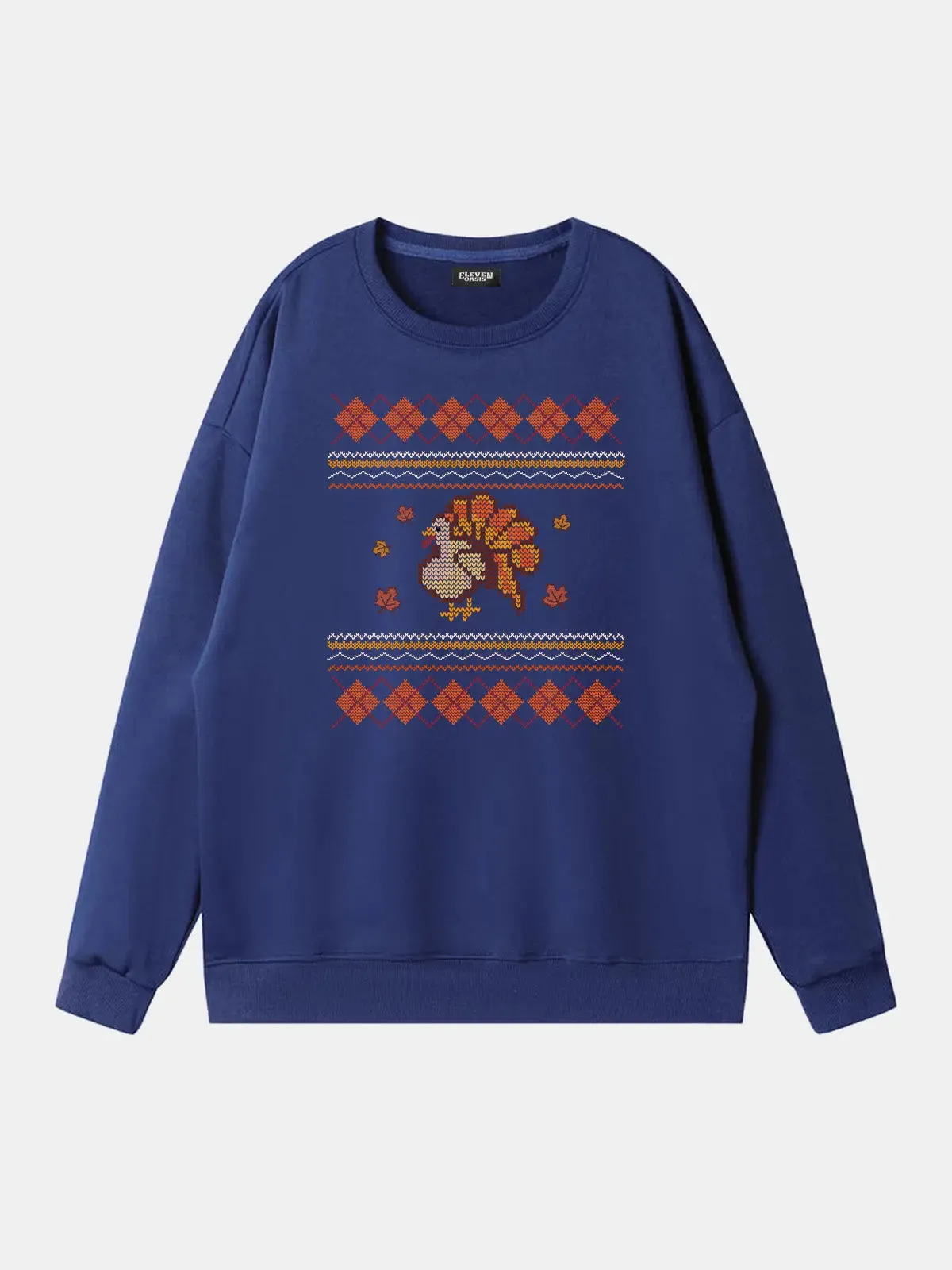 Thanksgiving Turkey Pattern Sweatshirt sold by Eleven Oasis product image thumbnail 5