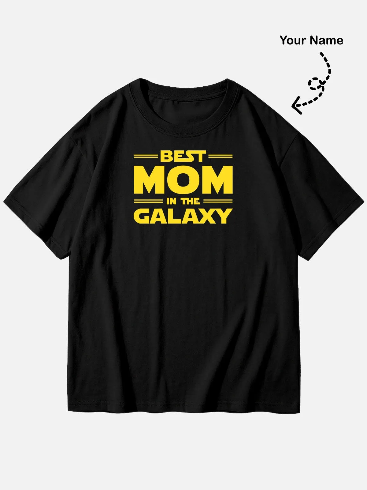Custom Best Mom in the Galaxy Cotton Short Sleeve T-Shirt sold by Eleven Oasis