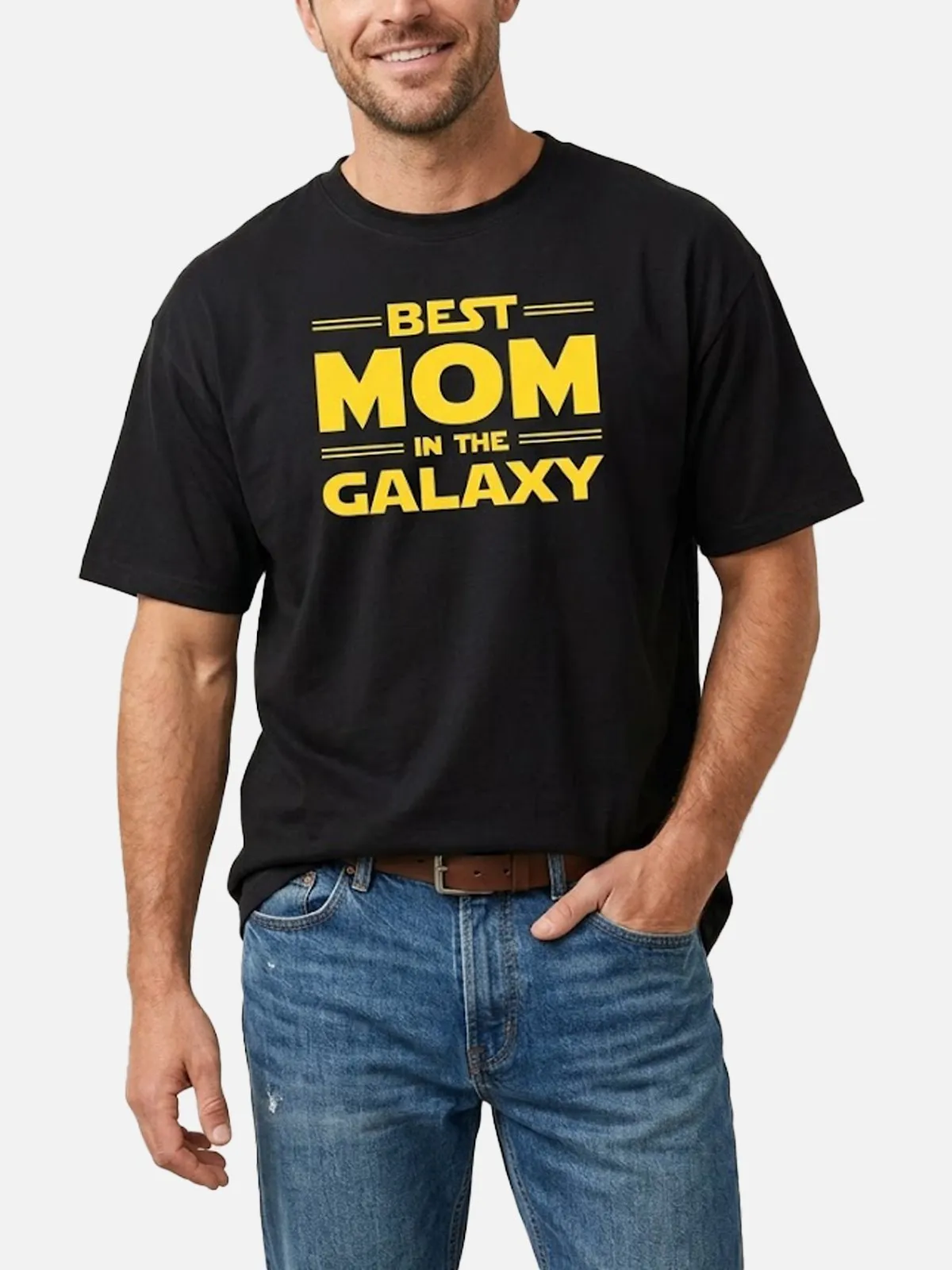 Custom Best Mom in the Galaxy Cotton Short Sleeve T-Shirt sold by Eleven Oasis product image thumbnail 2