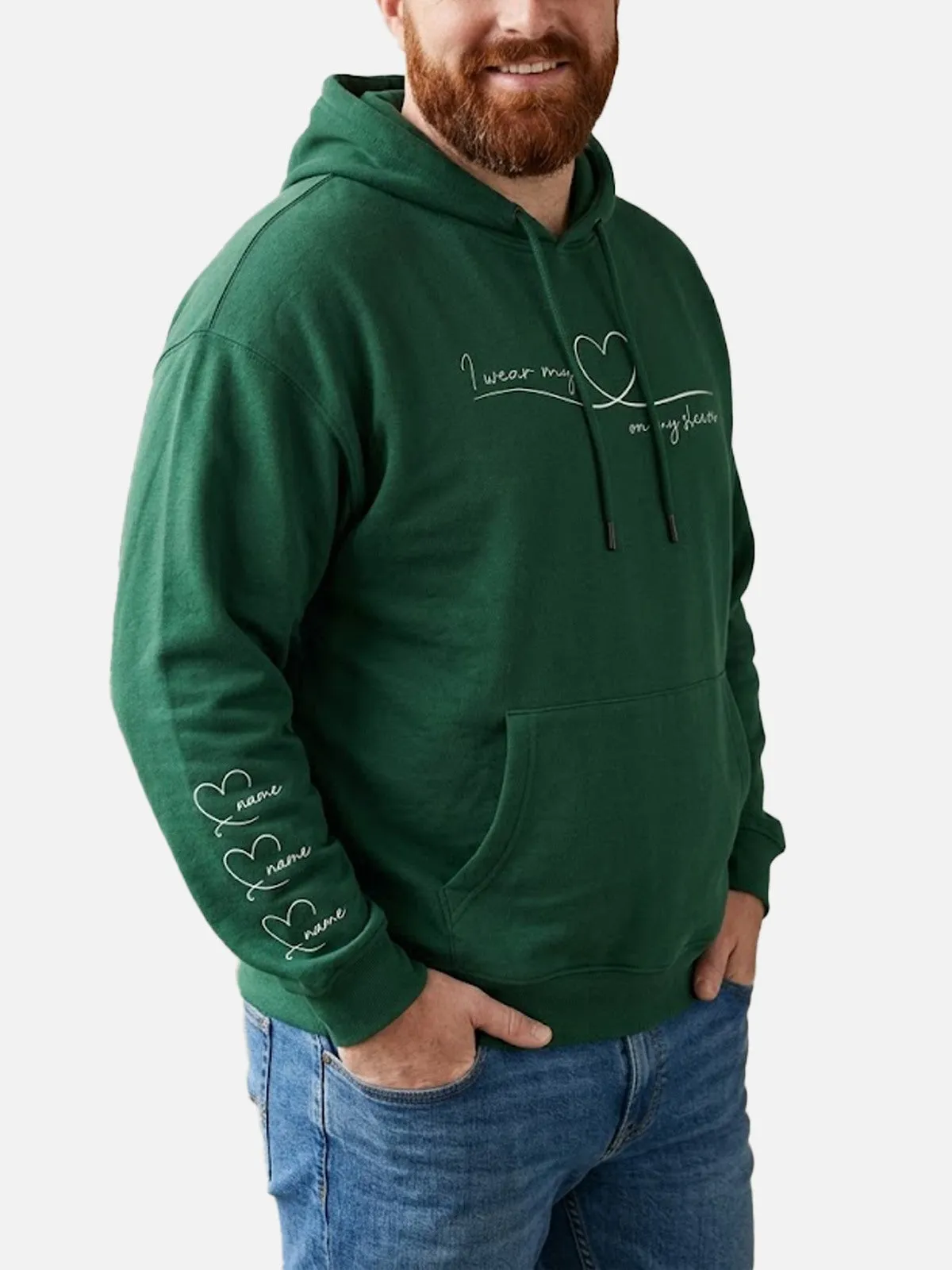 Custom Heart Sleeve Hoodie sold by Eleven Oasis product image thumbnail 2