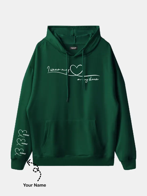 Custom Heart Sleeve Hoodie made by Eleven Oasis
