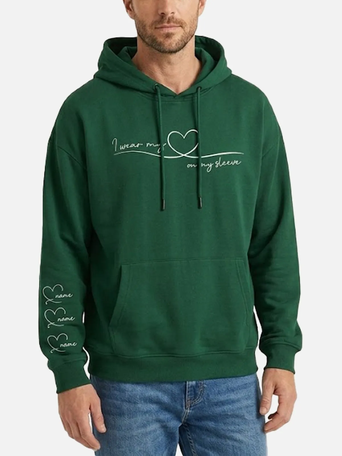 Custom Heart Sleeve Hoodie sold by Eleven Oasis product image thumbnail 3