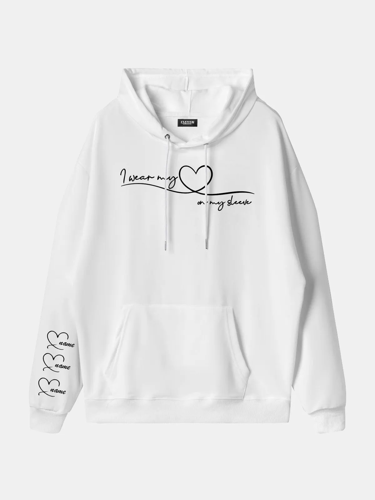 Custom Heart Sleeve Hoodie sold by Eleven Oasis product image thumbnail 4