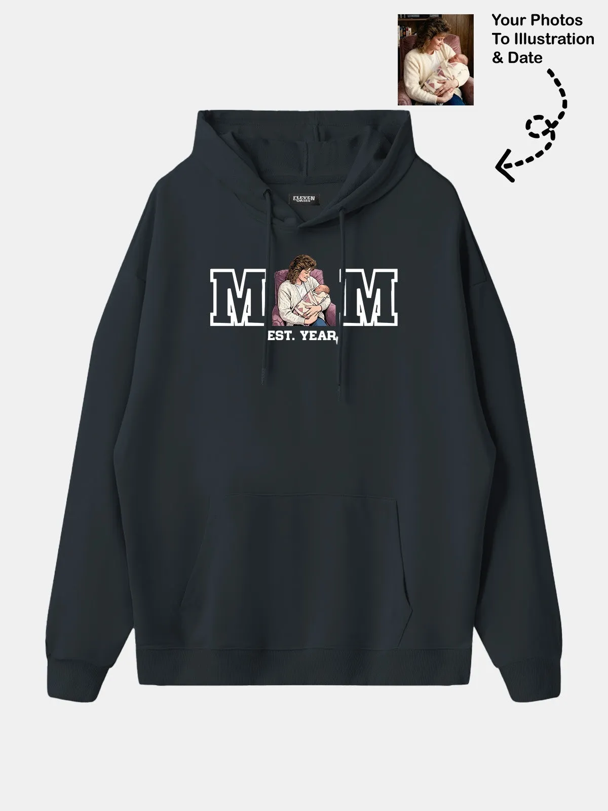 Custom Mom Illustration Hoodie sold by Eleven Oasis