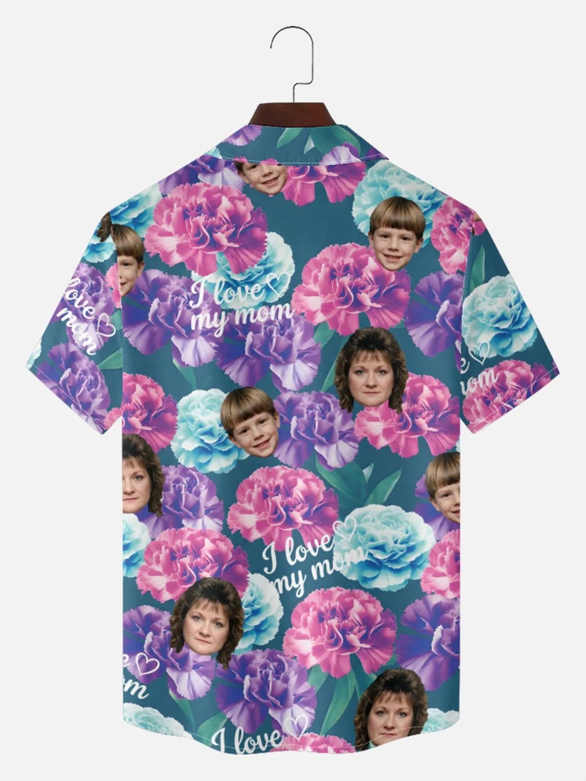 Men's Custom Mom Photo Print Short Sleeve Shirt sold by Eleven Oasis product image thumbnail 5