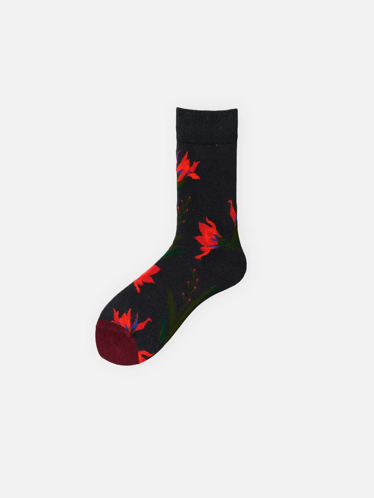 Men's Floral Pattern Crew Socks sold by Eleven Oasis product image thumbnail 3