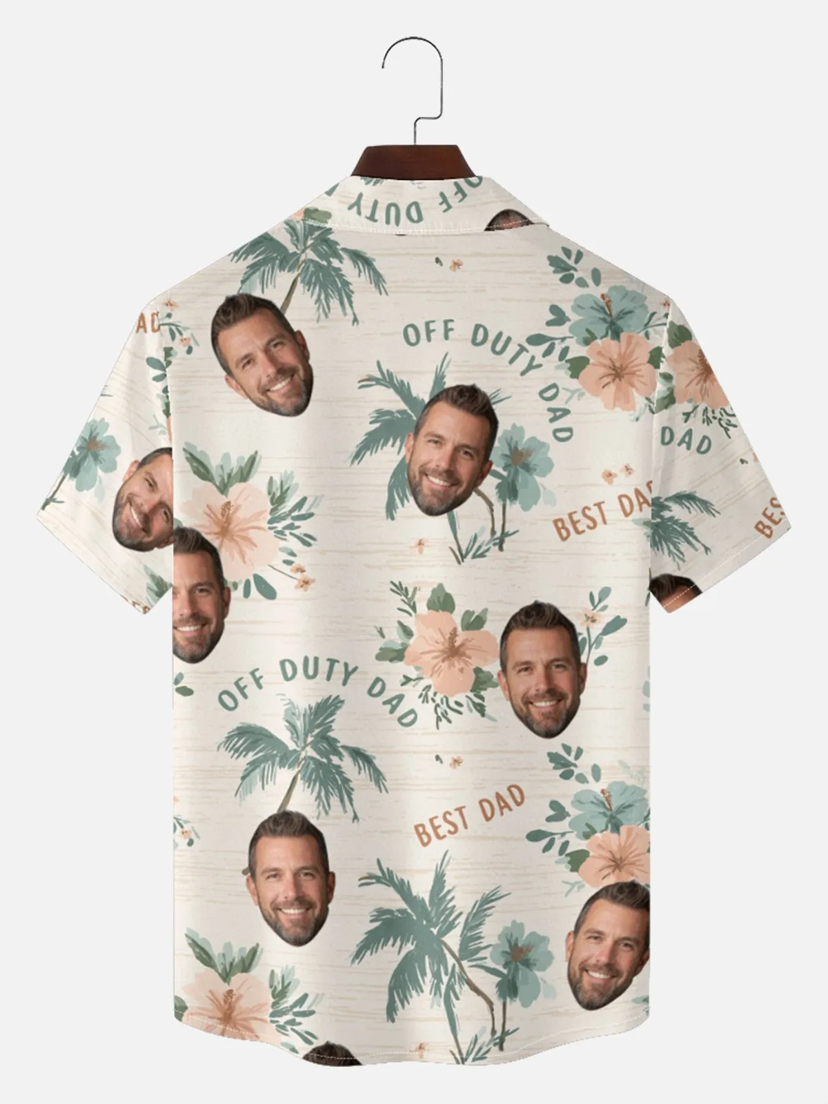 Men's Custom Face "Best Dad" Hawaiian Short Sleeve Shirt sold by Eleven Oasis product image thumbnail 4