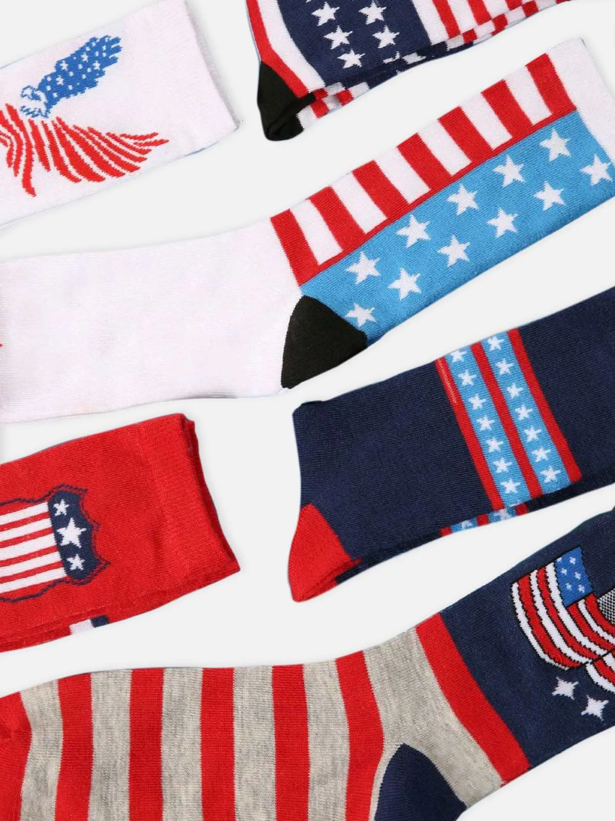 Men's American Flag Pattern Crew Socks sold by Eleven Oasis product image thumbnail 4