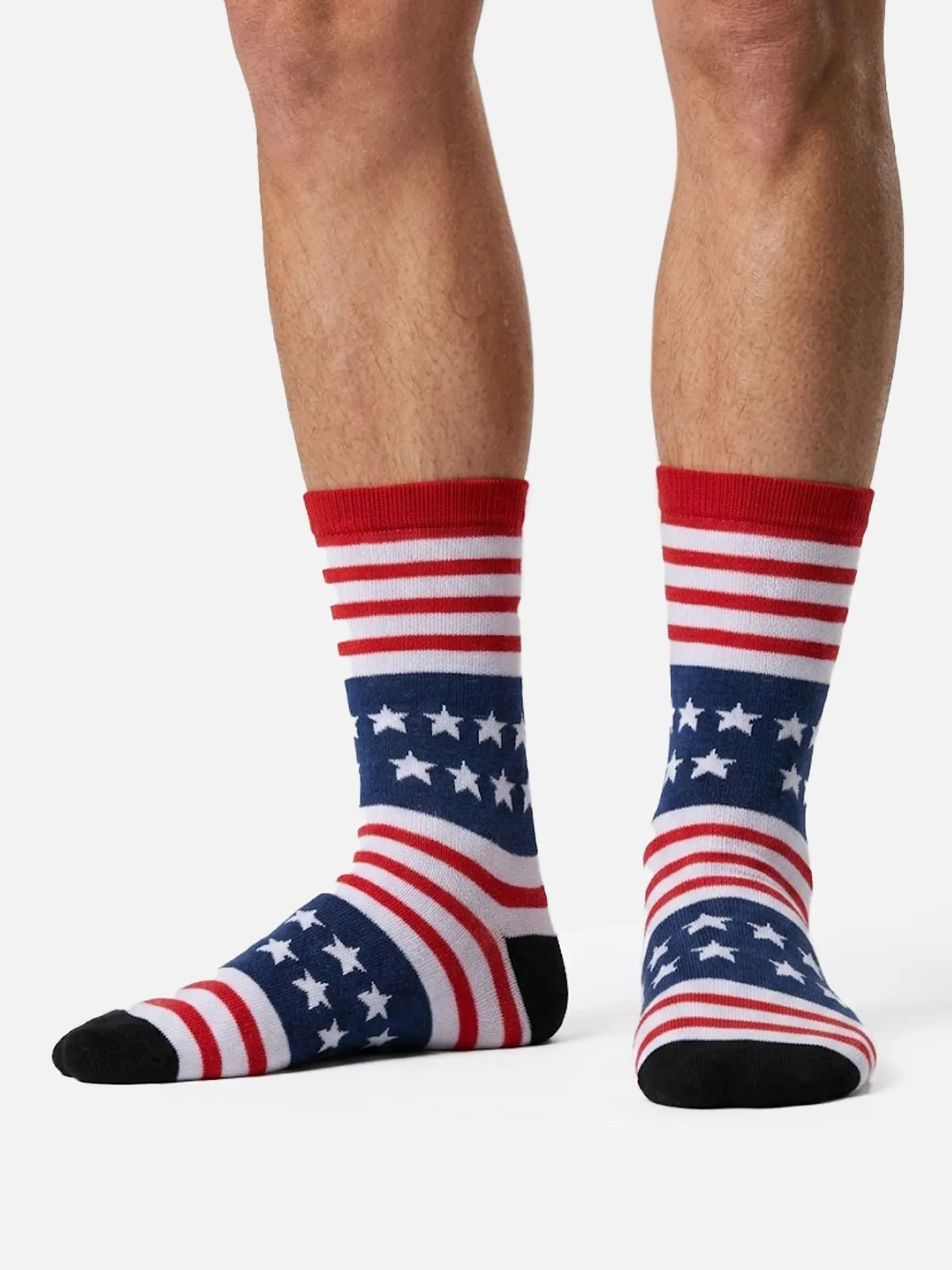 Men's American Flag Pattern Crew Socks sold by Eleven Oasis product image thumbnail 2