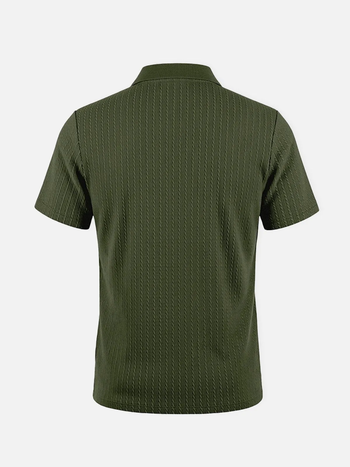 Men's Slim Fit Textured Polo Shirt sold by Eleven Oasis product image thumbnail 5