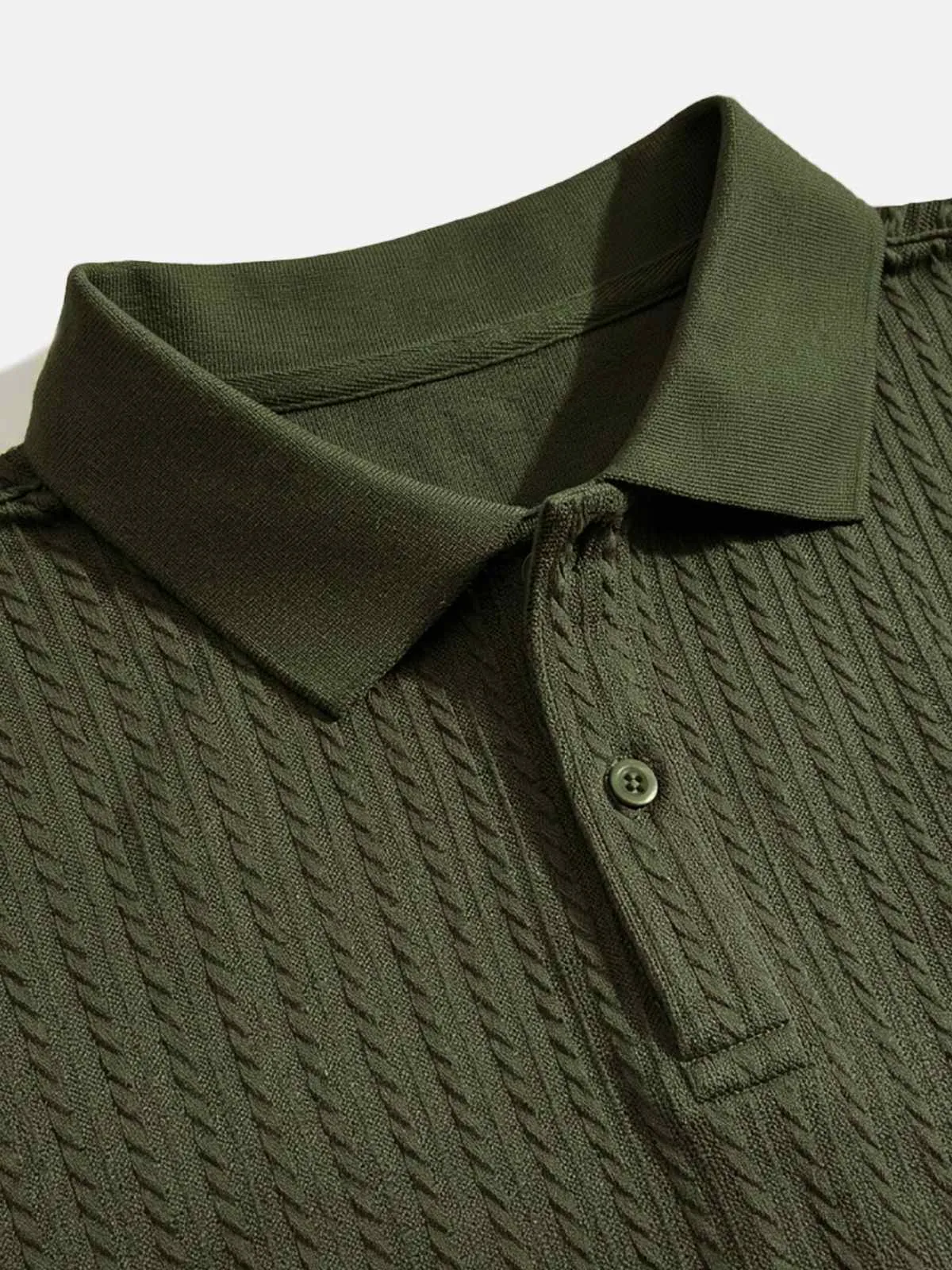 Men's Slim Fit Textured Polo Shirt sold by Eleven Oasis product image thumbnail 3