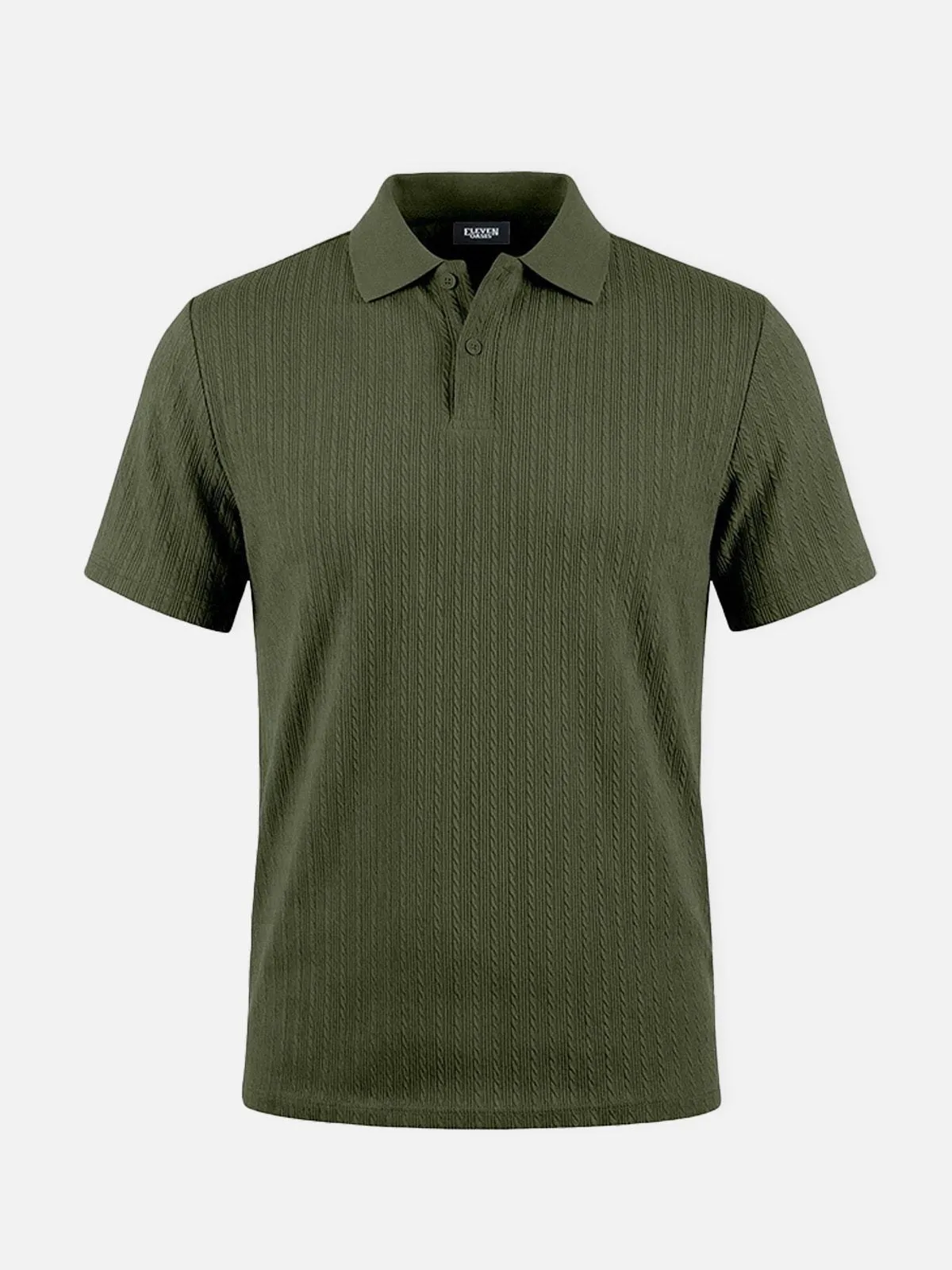 Men's Slim Fit Textured Polo Shirt sold by Eleven Oasis