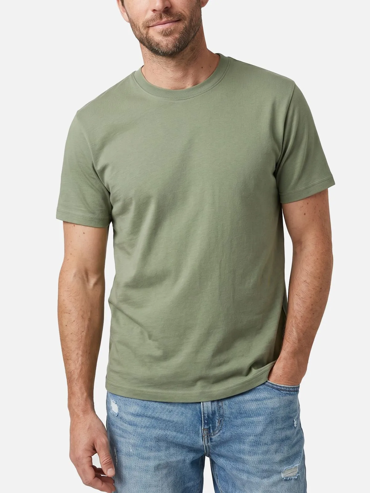 Men's Slim Fit Sorona Cool-Touch Crew Neck T-Shirt sold by Eleven Oasis product image thumbnail 2