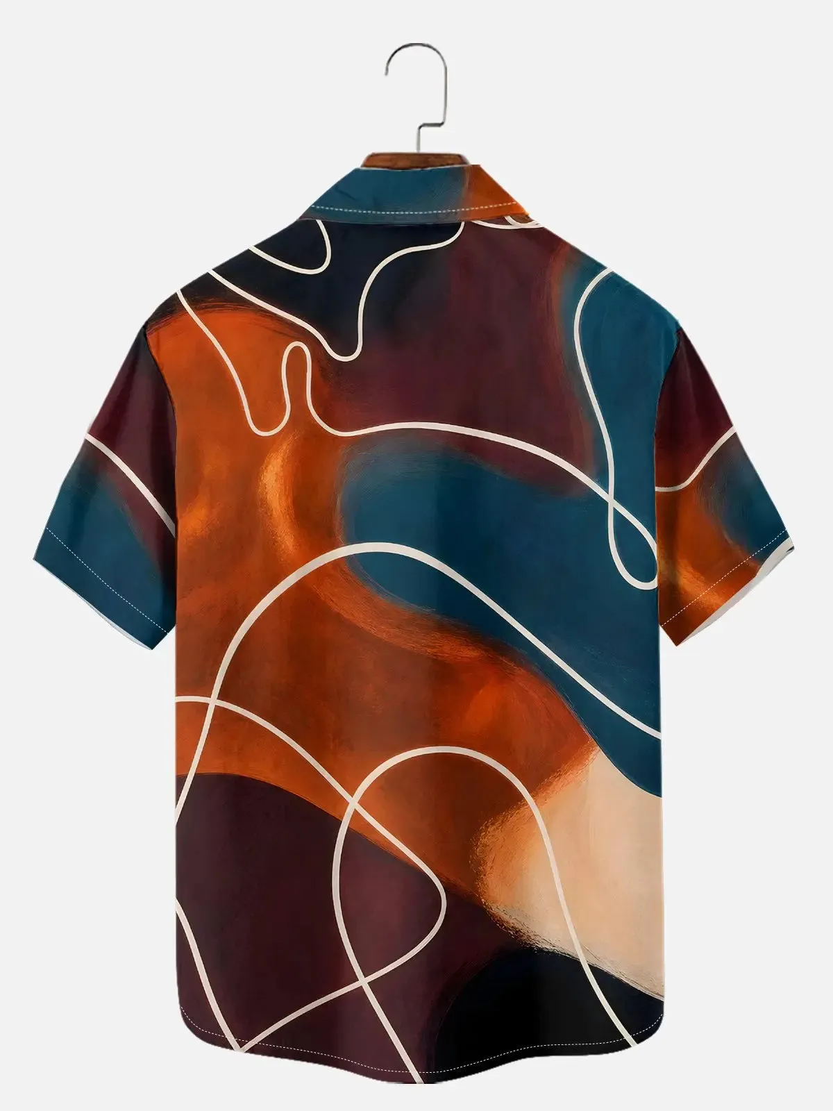 Men's Neon Lounge Abstract Short Sleeve Shirt sold by Eleven Oasis product image thumbnail 4
