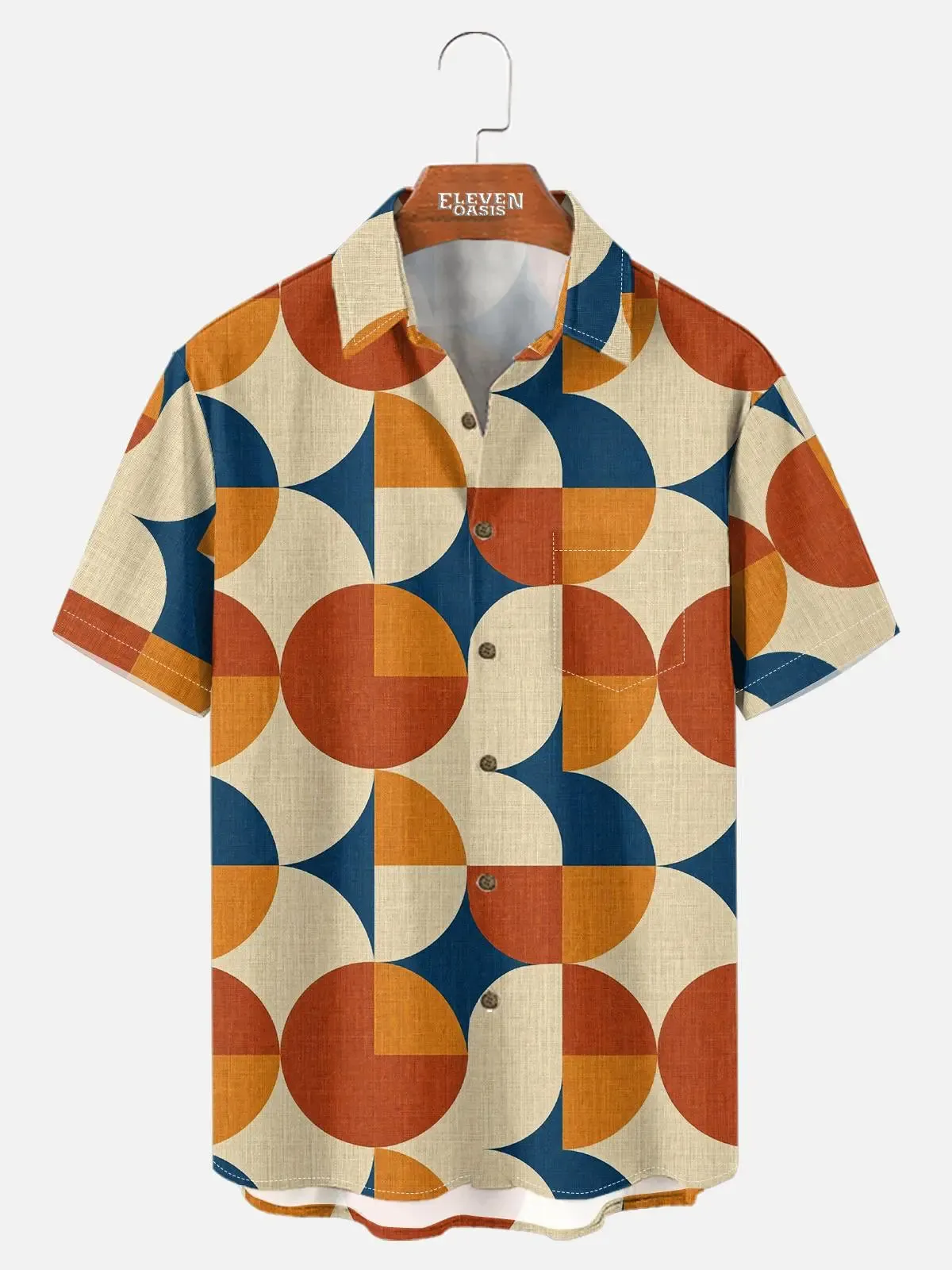 Men's Mid-Century Mosaic Short Sleeve Shirt sold by Eleven Oasis
