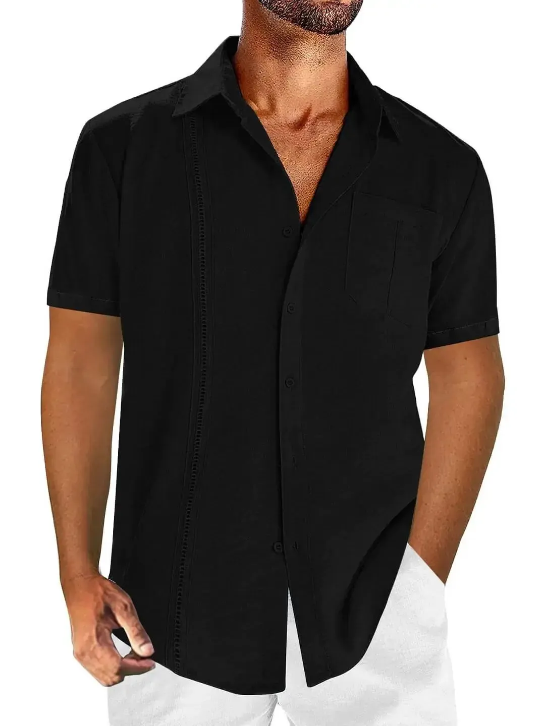 Men's Hawaiian Beach Pocket Short Sleeve Shirt sold by Eleven Oasis product image thumbnail 2