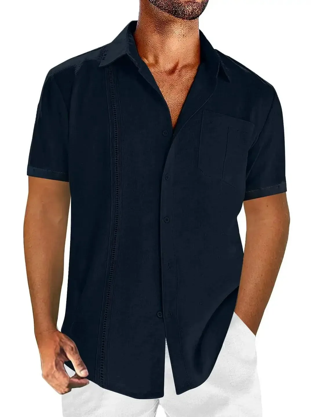 Men's Hawaiian Beach Pocket Short Sleeve Shirt sold by Eleven Oasis product image thumbnail 4