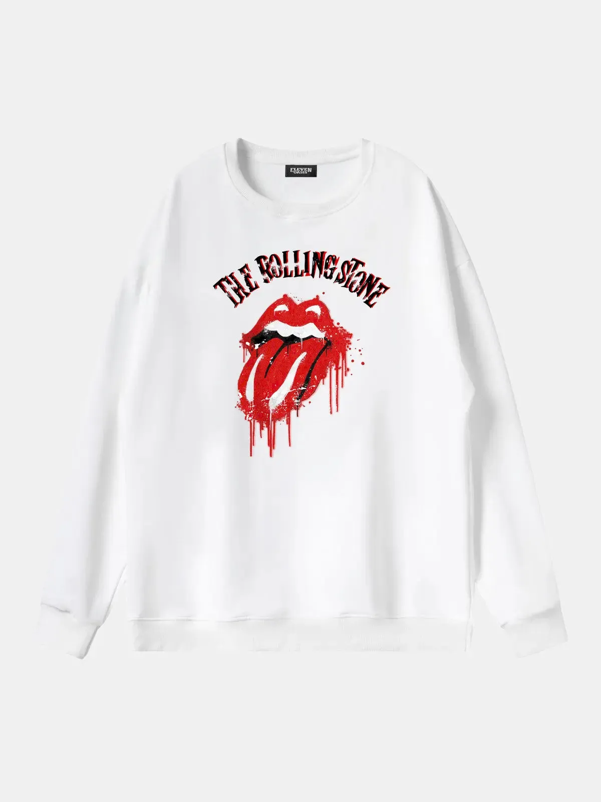Rolling Stones Dripping Tongue Logo Sweatshirt sold by Eleven Oasis product image thumbnail 5