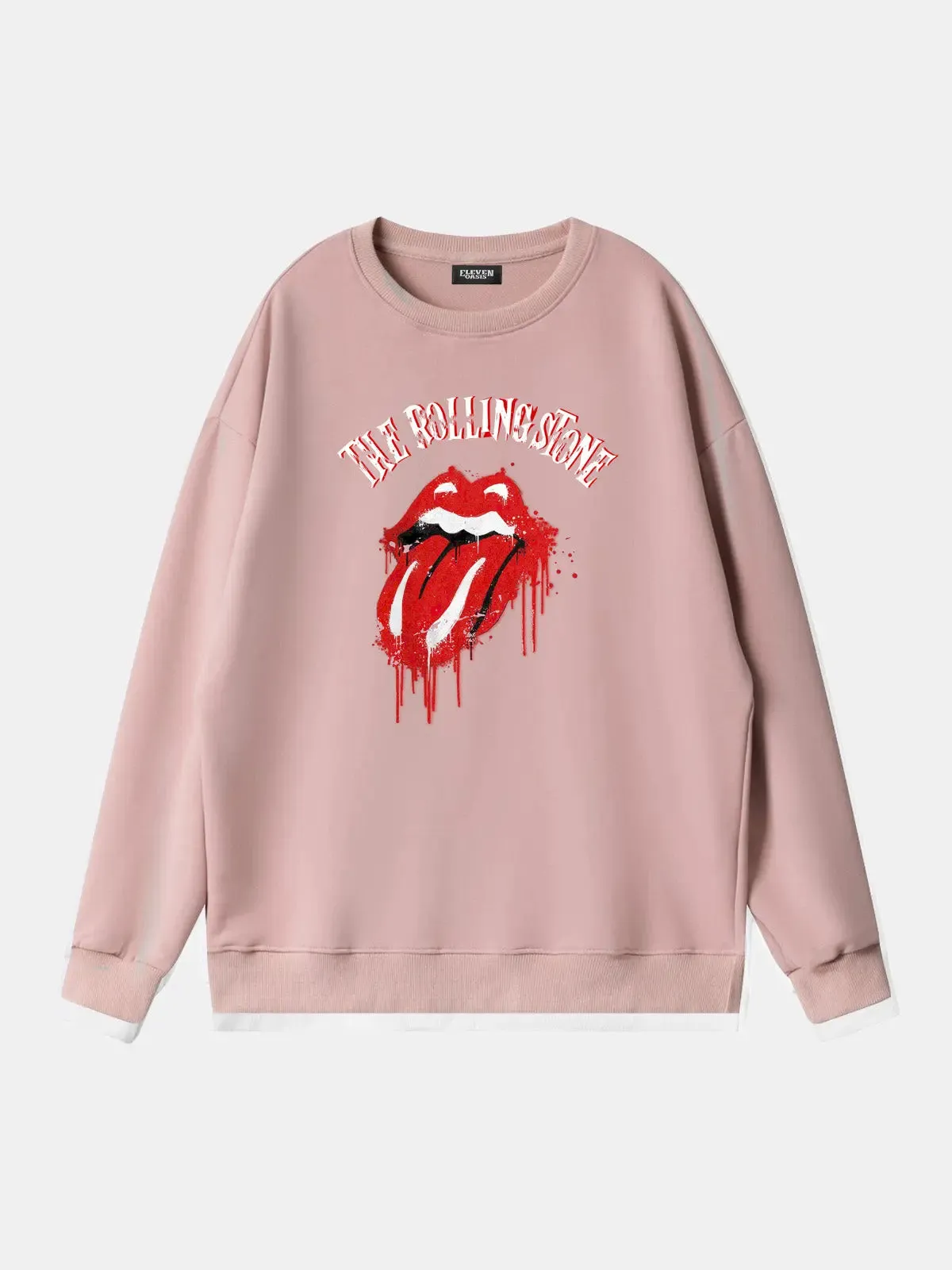 Rolling Stones Dripping Tongue Logo Sweatshirt sold by Eleven Oasis