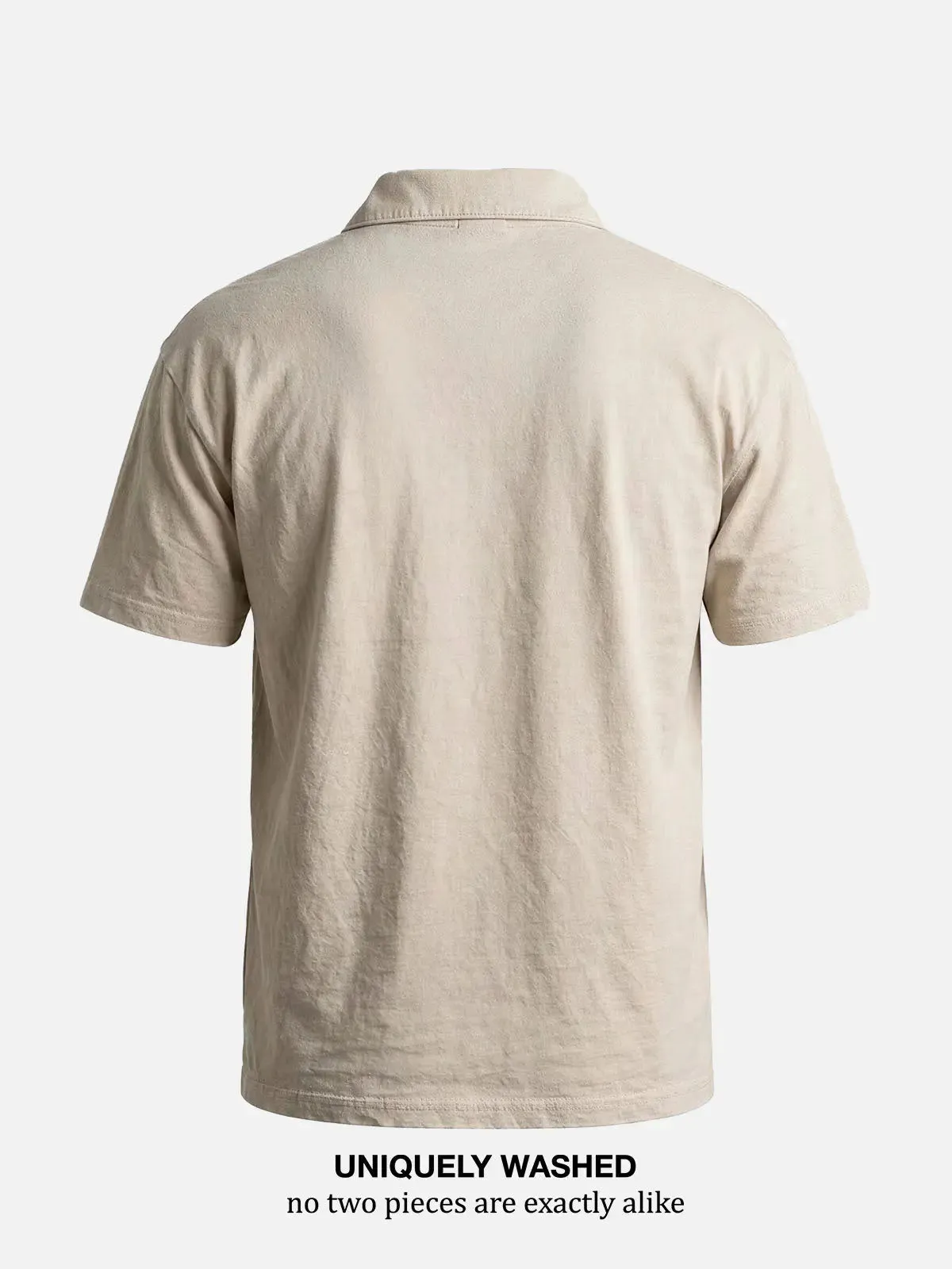 Men's Vintage Wash Short Sleeve Polo Shirt sold by Eleven Oasis product image thumbnail 5