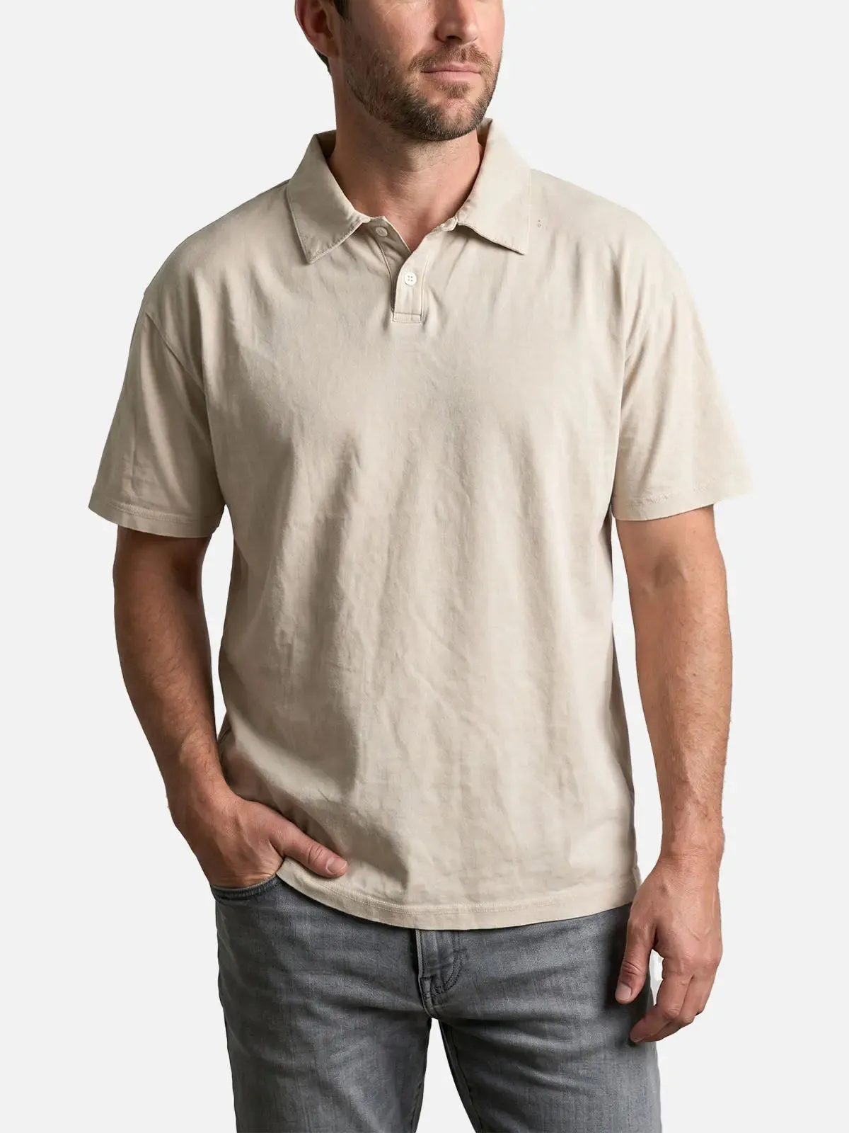 Men's Vintage Wash Short Sleeve Polo Shirt sold by Eleven Oasis product image thumbnail 2