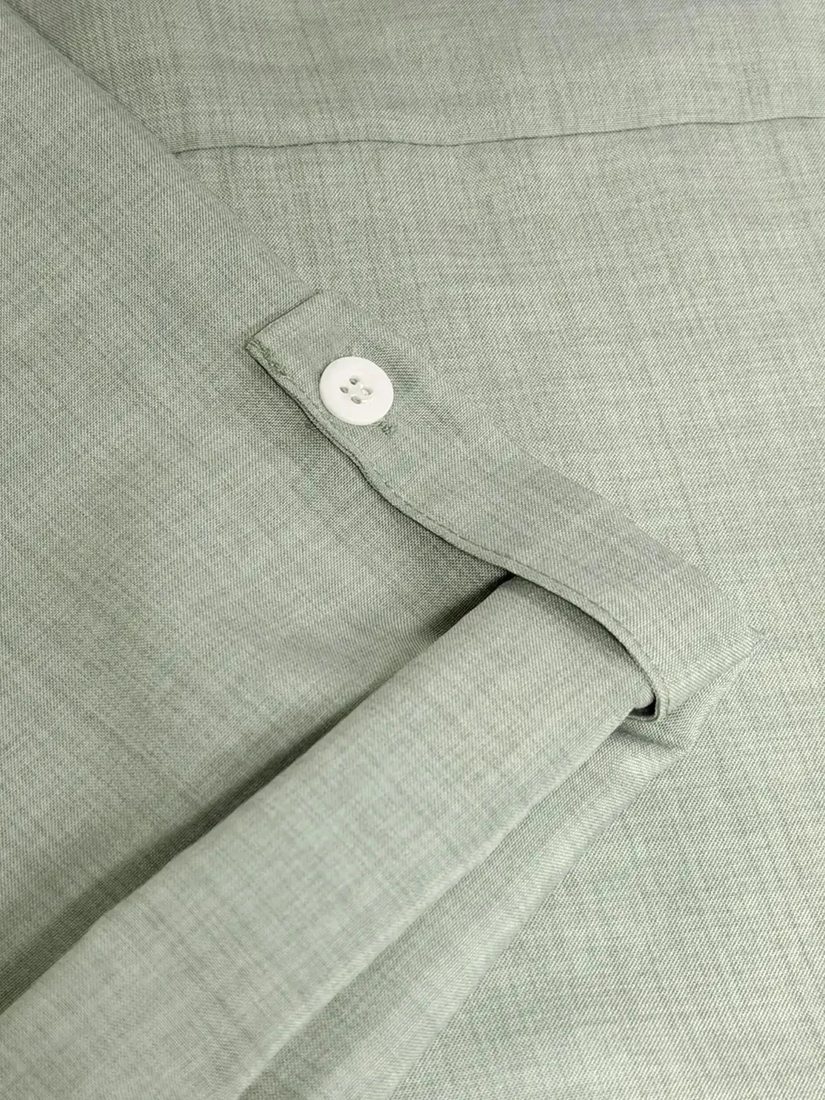 Men's Linen-Look Mandarin Collar Short Sleeve Shirt sold by Eleven Oasis product image thumbnail 4