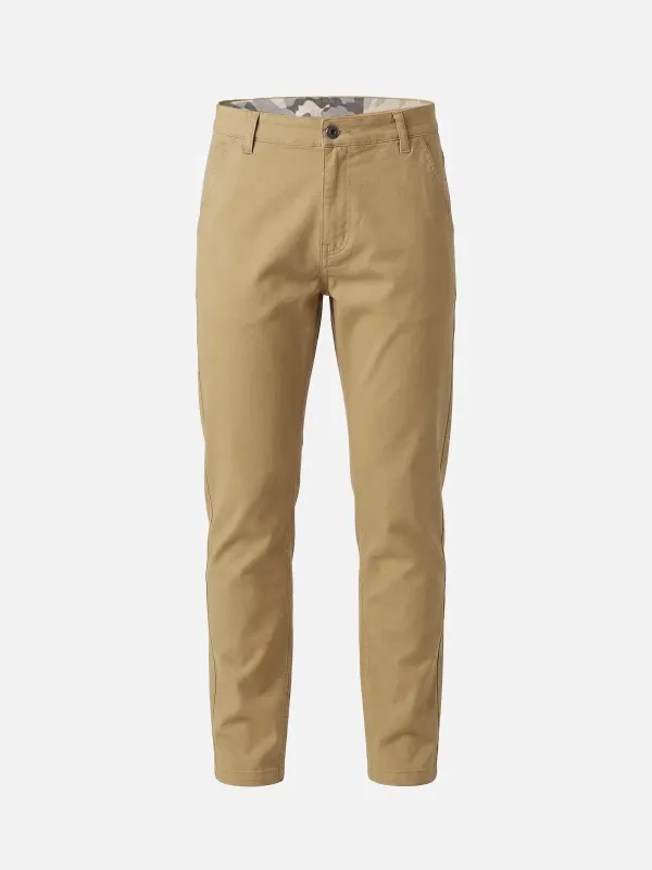 Men's Tapered Stretch Cotton Chino Pants made by Eleven Oasis