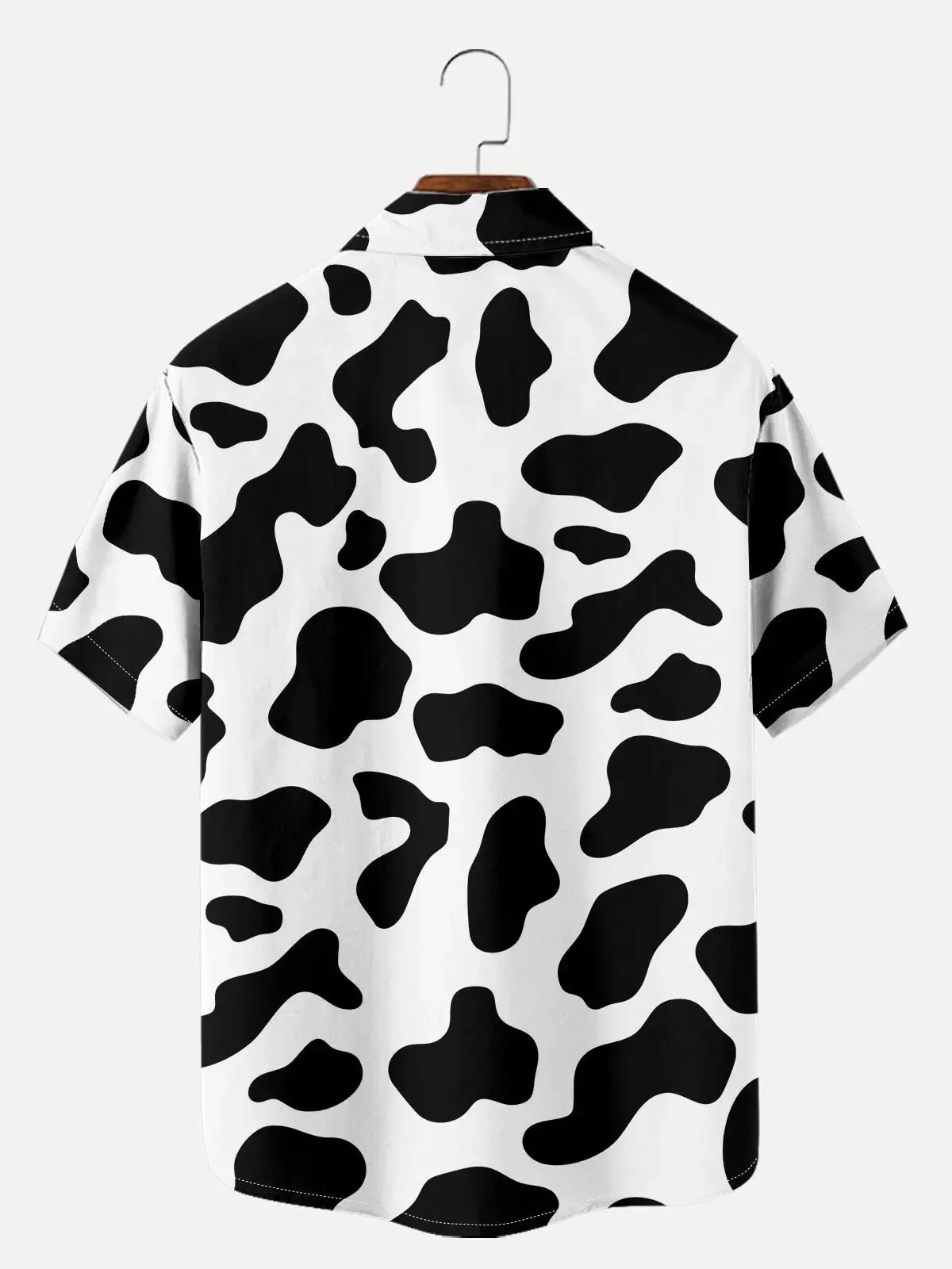 Men's Cow Print Short Sleeve Shirt sold by Eleven Oasis product image thumbnail 5