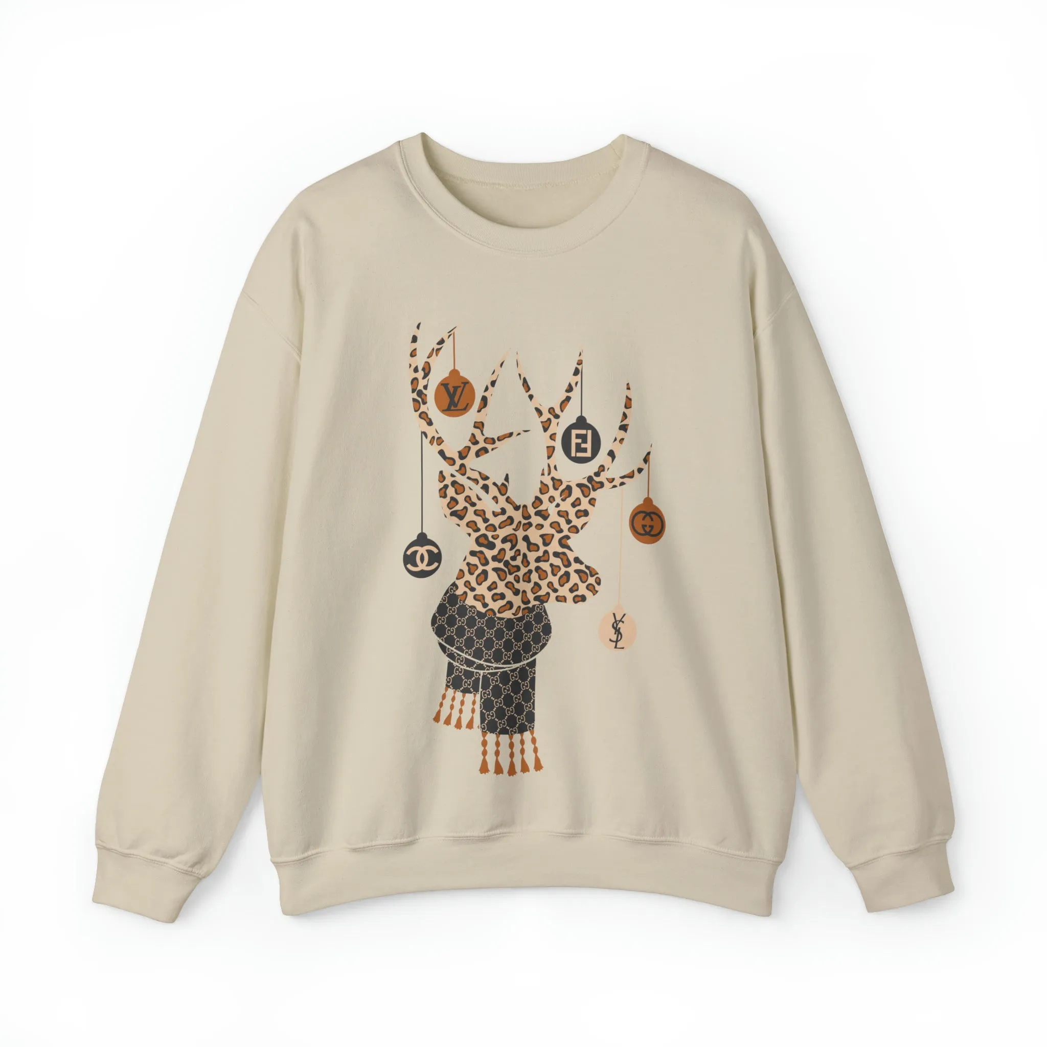 Fancy Christmas Deer Unisex Sweatshirt sold by Always Stylish Mama