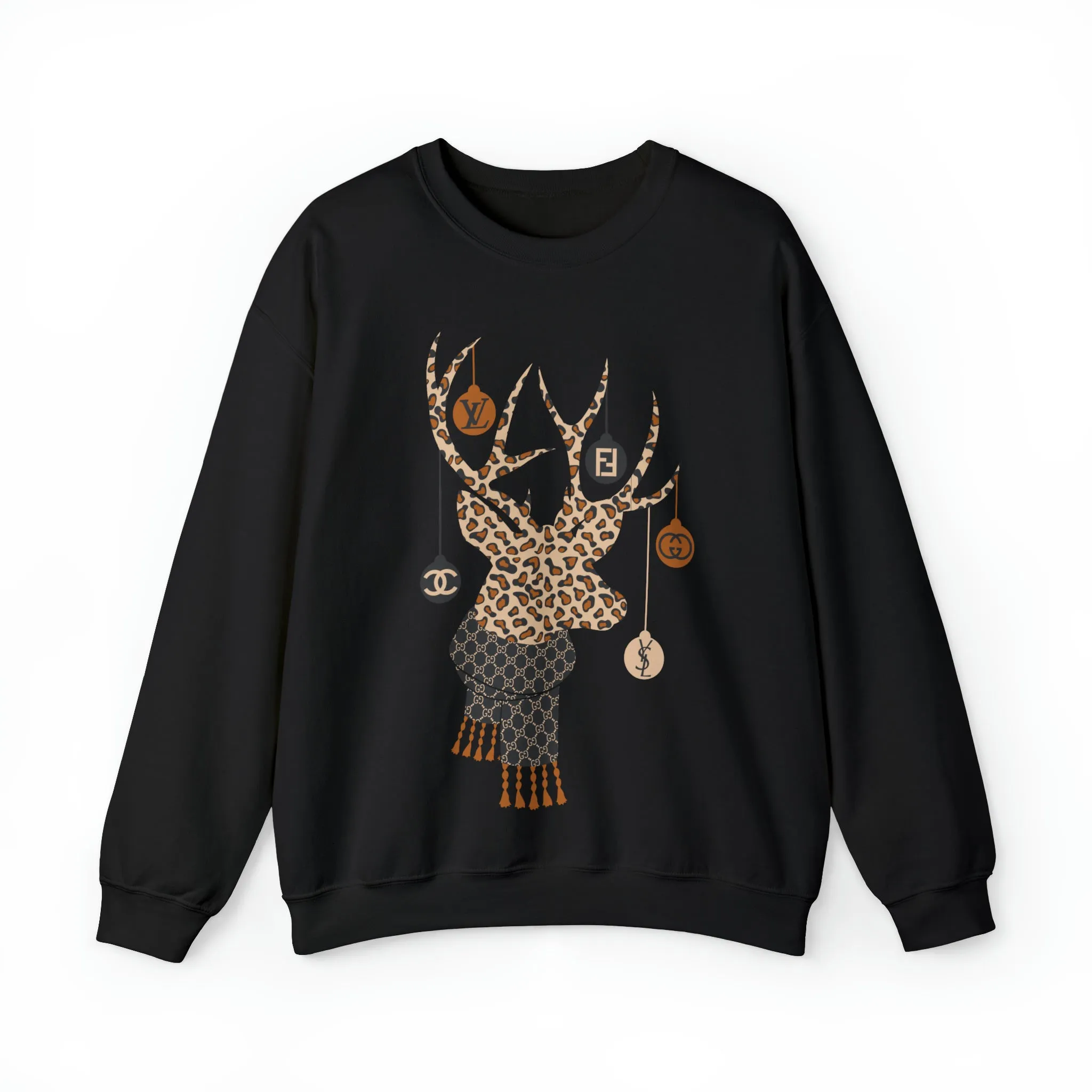 Fancy Christmas Deer Unisex Sweatshirt sold by Always Stylish Mama product image thumbnail 4