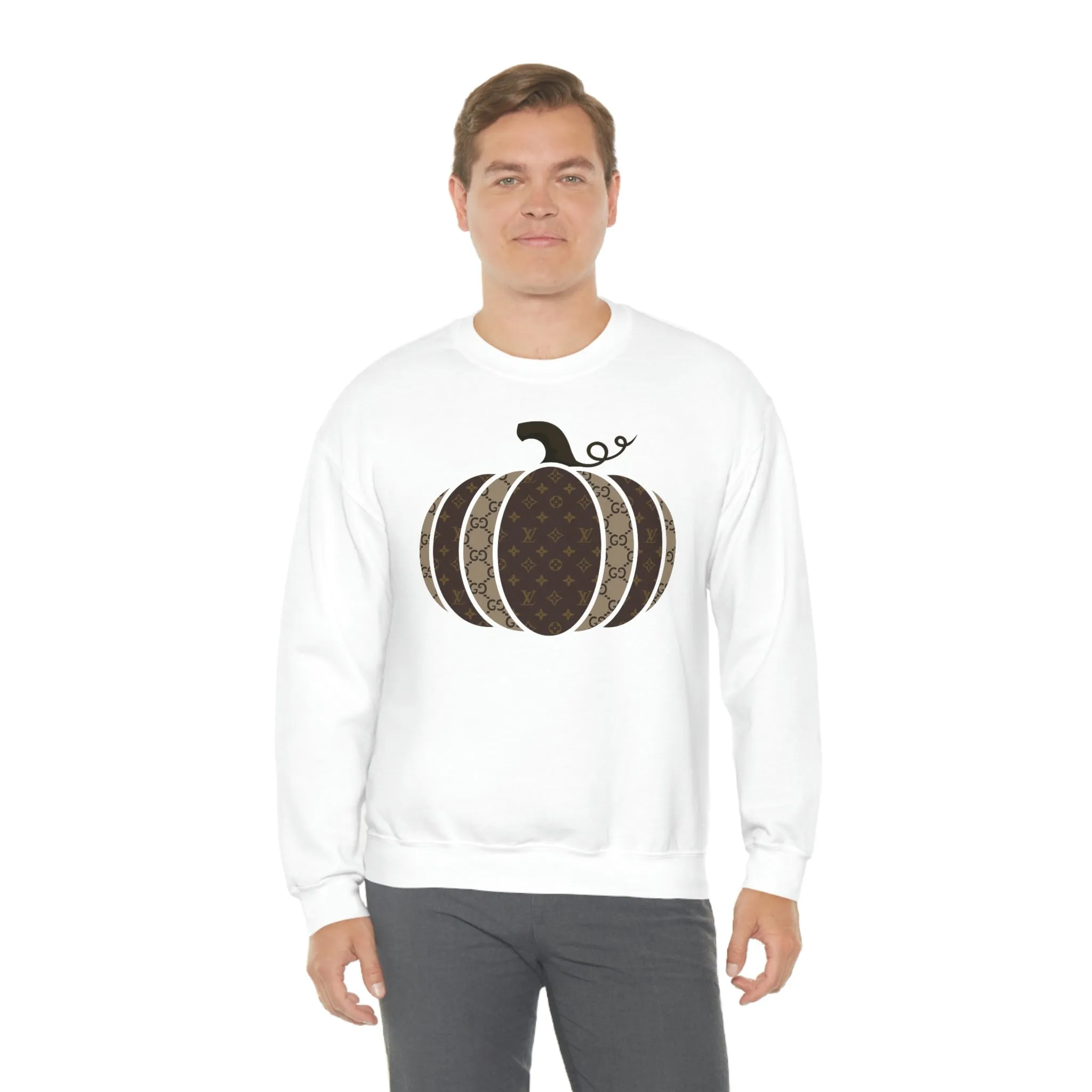 High Fashion Pumpkin Unisex Sweatshirt sold by Always Stylish Mama product image thumbnail 5
