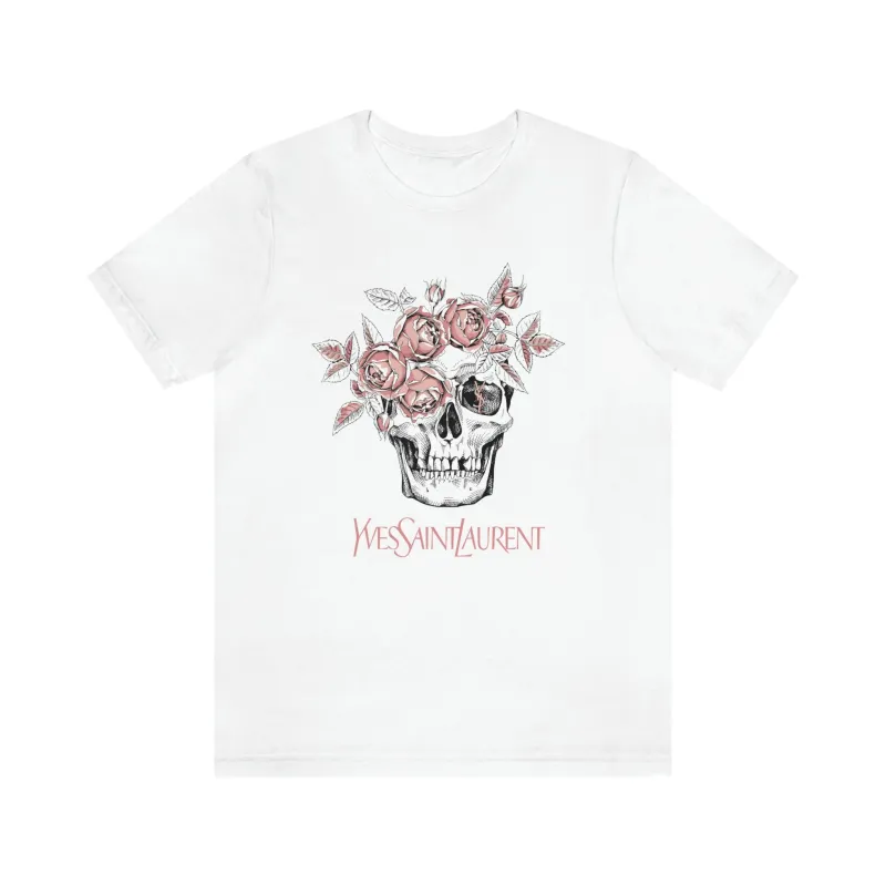 Skull Pink Roses Unisex Tee sold by Always Stylish Mama