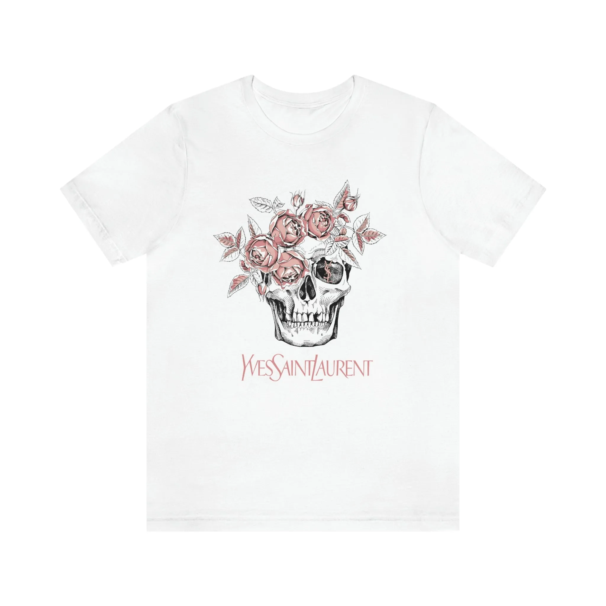 Skull Pink Roses Unisex Tee sold by Always Stylish Mama