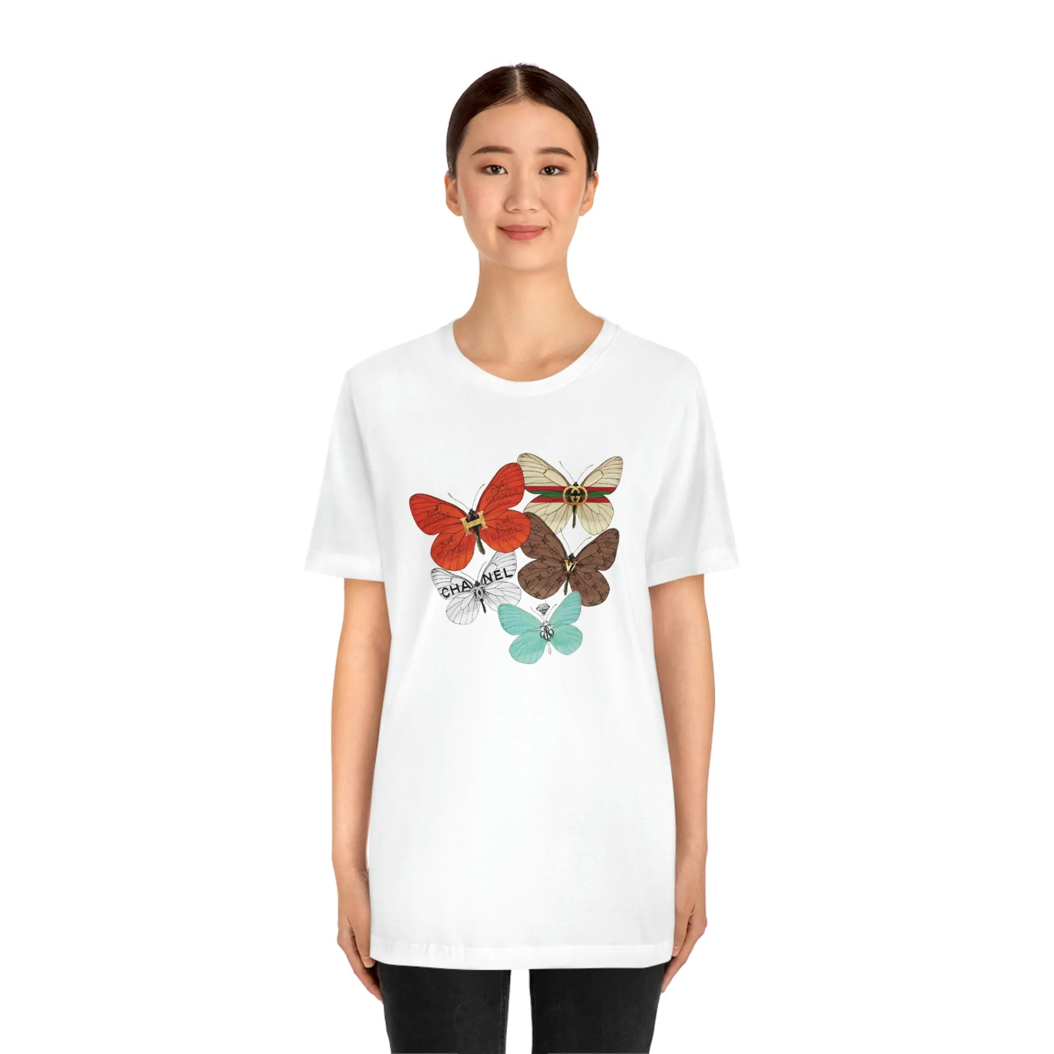 Fashion Butterflies Unisex Tee sold by Always Stylish Mama product image thumbnail 3