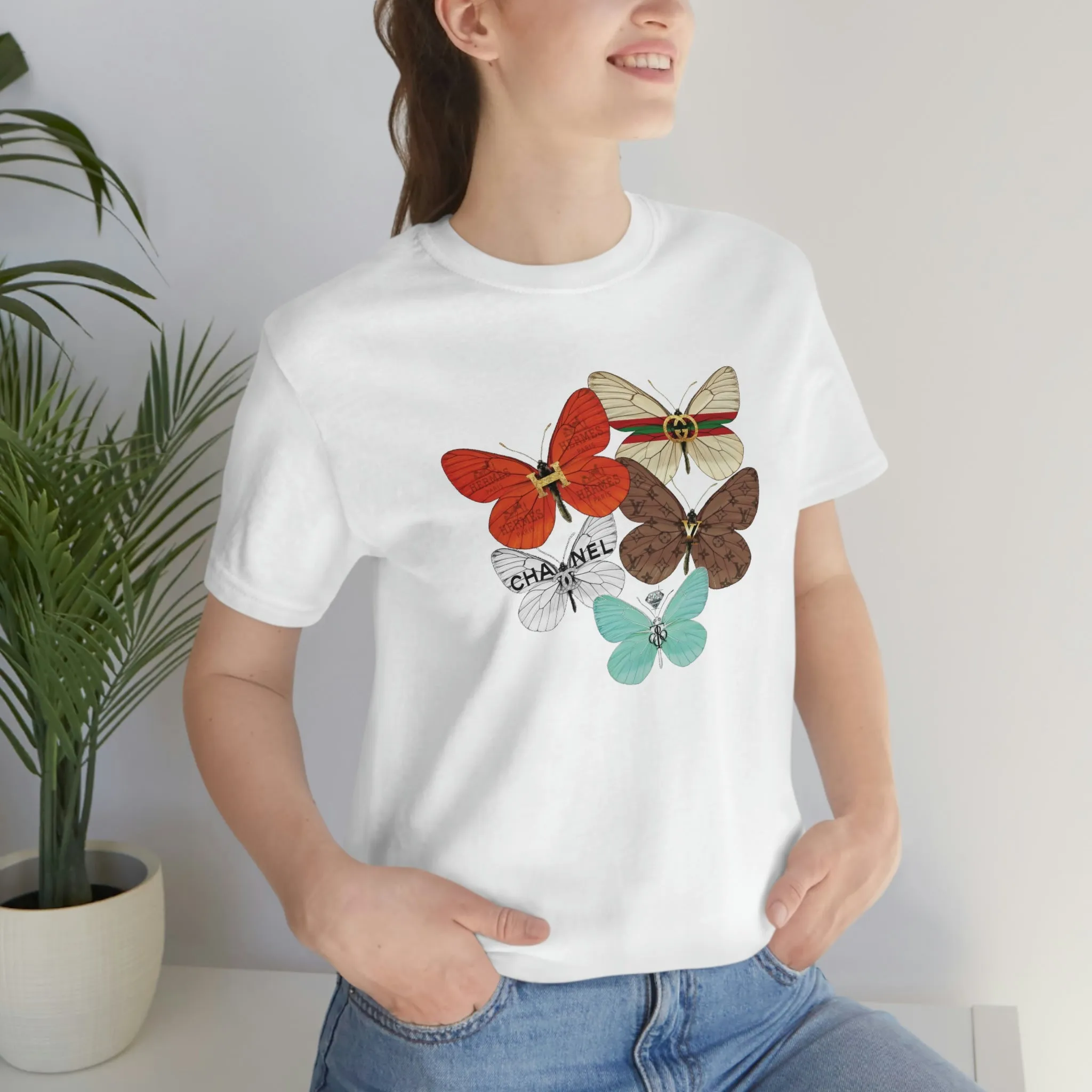 Fashion Butterflies Unisex Tee sold by Always Stylish Mama product image thumbnail 5