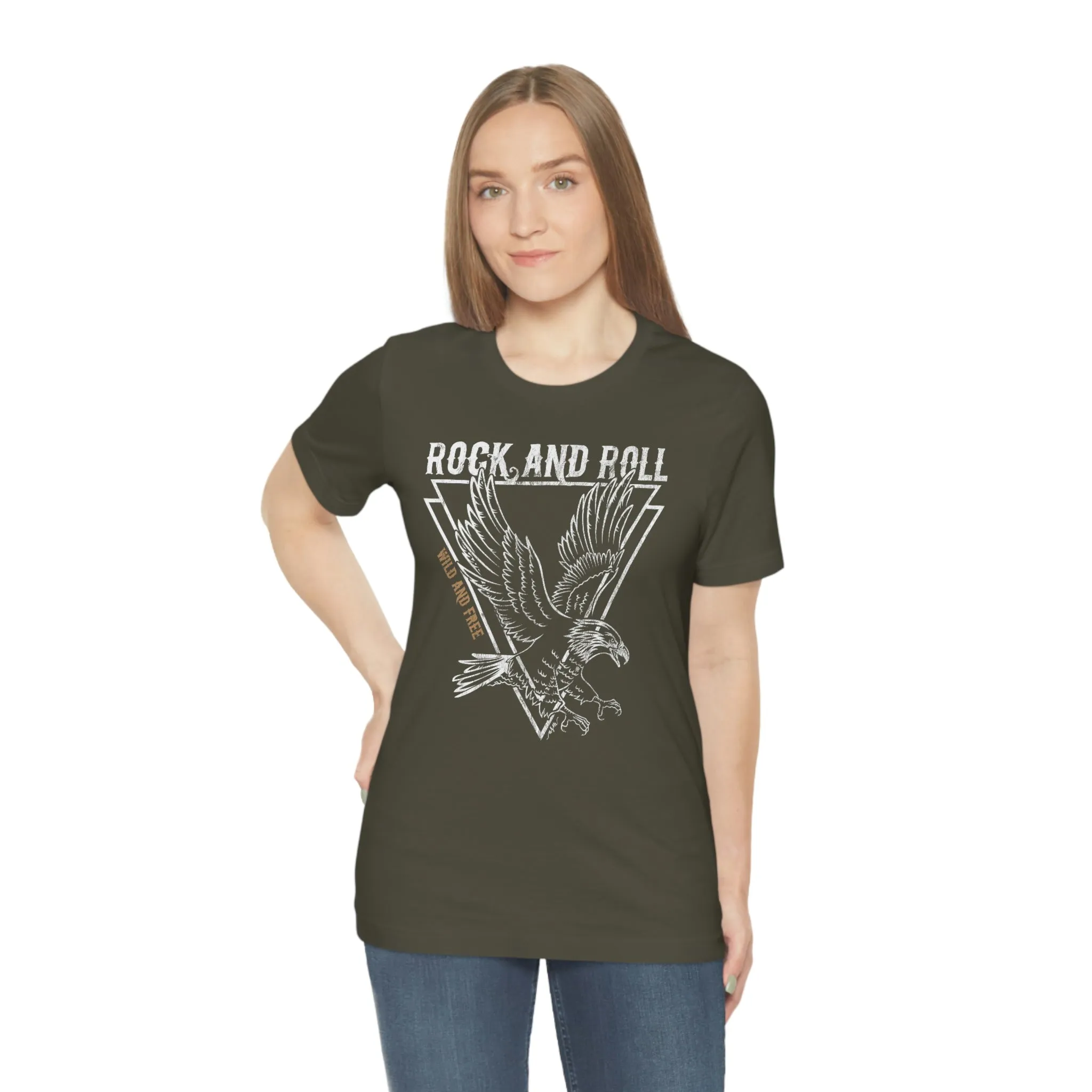 Eagle Wild & Free Rock & Roll Distressed Tee sold by Always Stylish Mama product image thumbnail 4