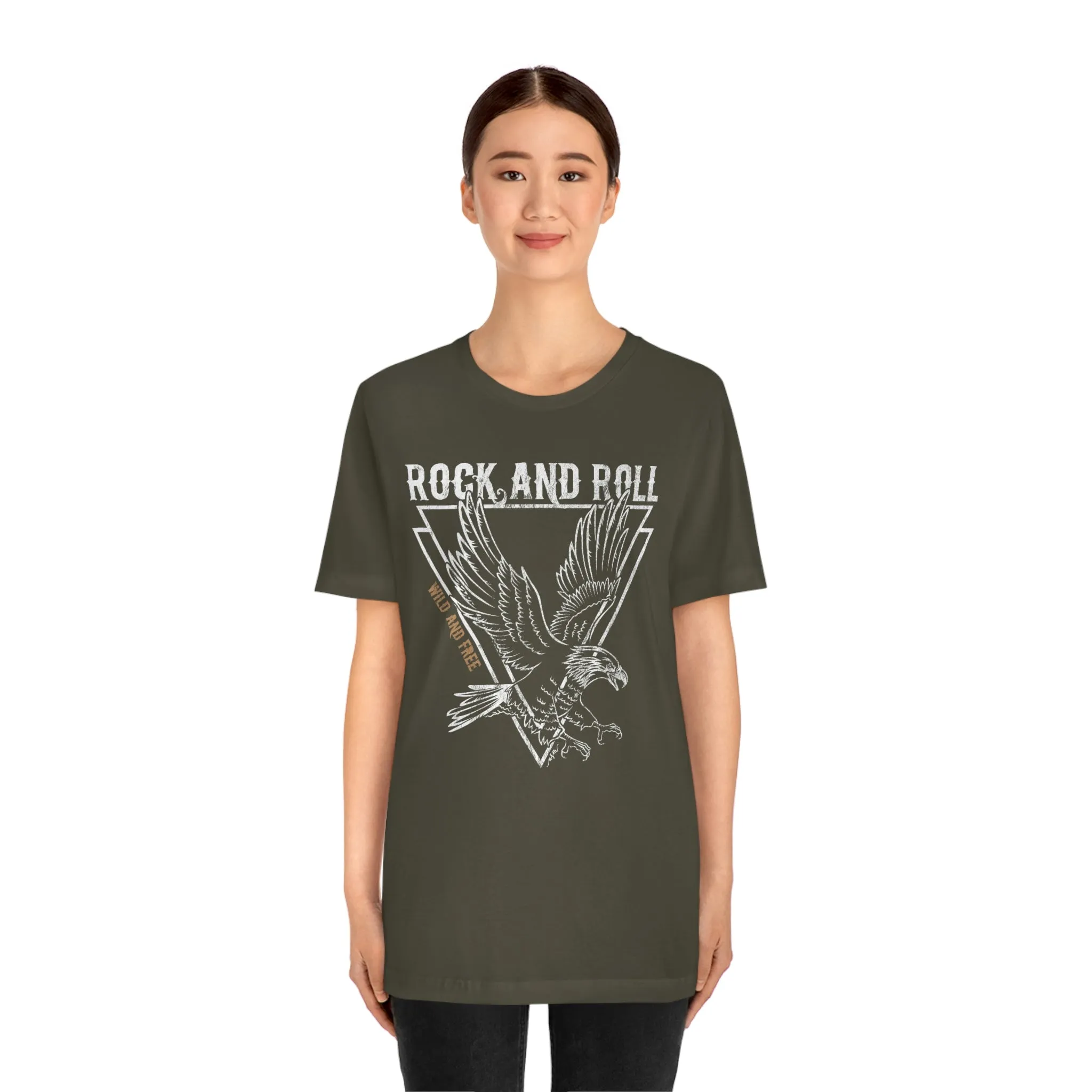 Eagle Wild & Free Rock & Roll Distressed Tee sold by Always Stylish Mama product image thumbnail 3