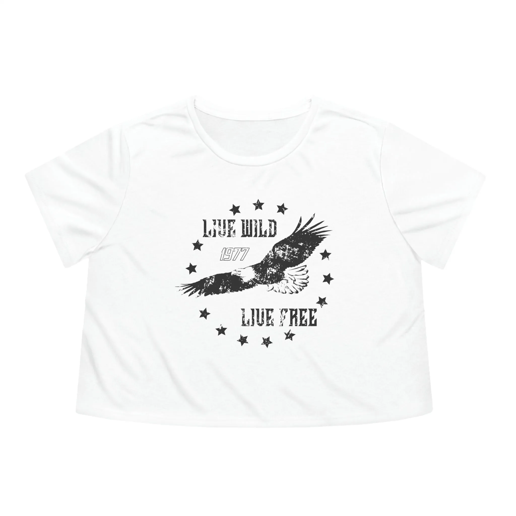 Live Wild Eagle Cropped Tee sold by Always Stylish Mama product image thumbnail 5