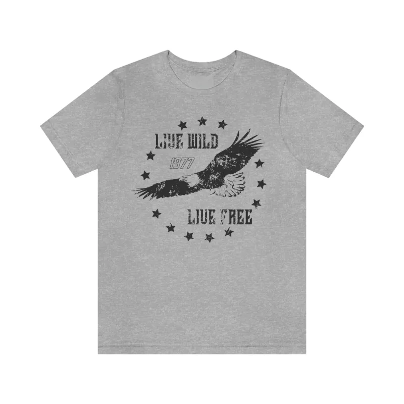 Live Wild Eagle Unisex Tee sold by Always Stylish Mama