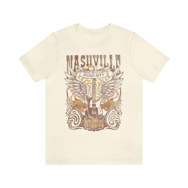 Nashville Music City Grunge Unisex Tee sold by Always Stylish Mama
