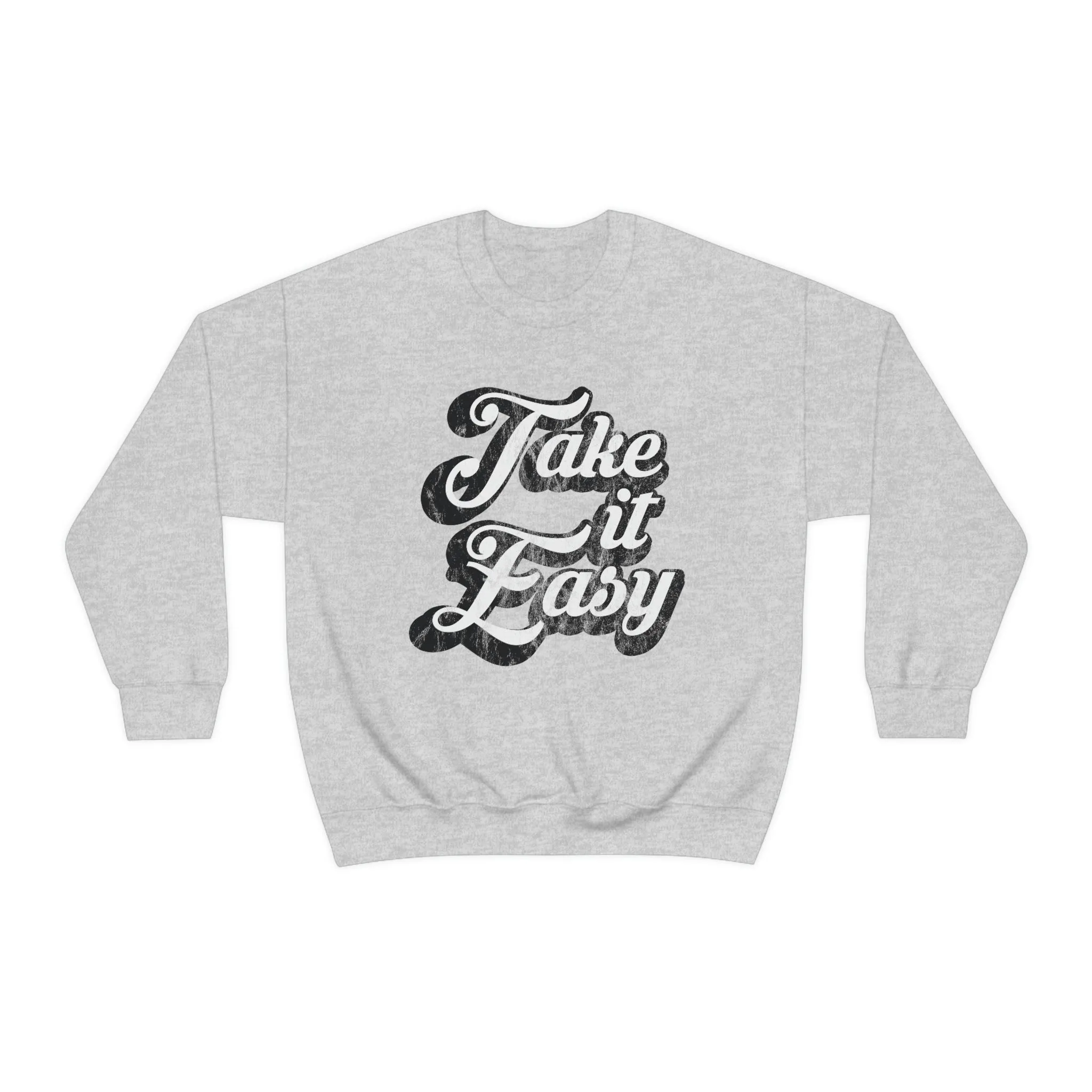 Take It Easy Distressed Unisex Sweatshirt sold by Always Stylish Mama