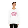 Luxe Pink Kiss Lips Unisex Crewneck Sweatshirt sold by Always Stylish Mama