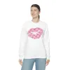 Luxe Pink Kiss Lips Unisex Crewneck Sweatshirt sold by Always Stylish Mama